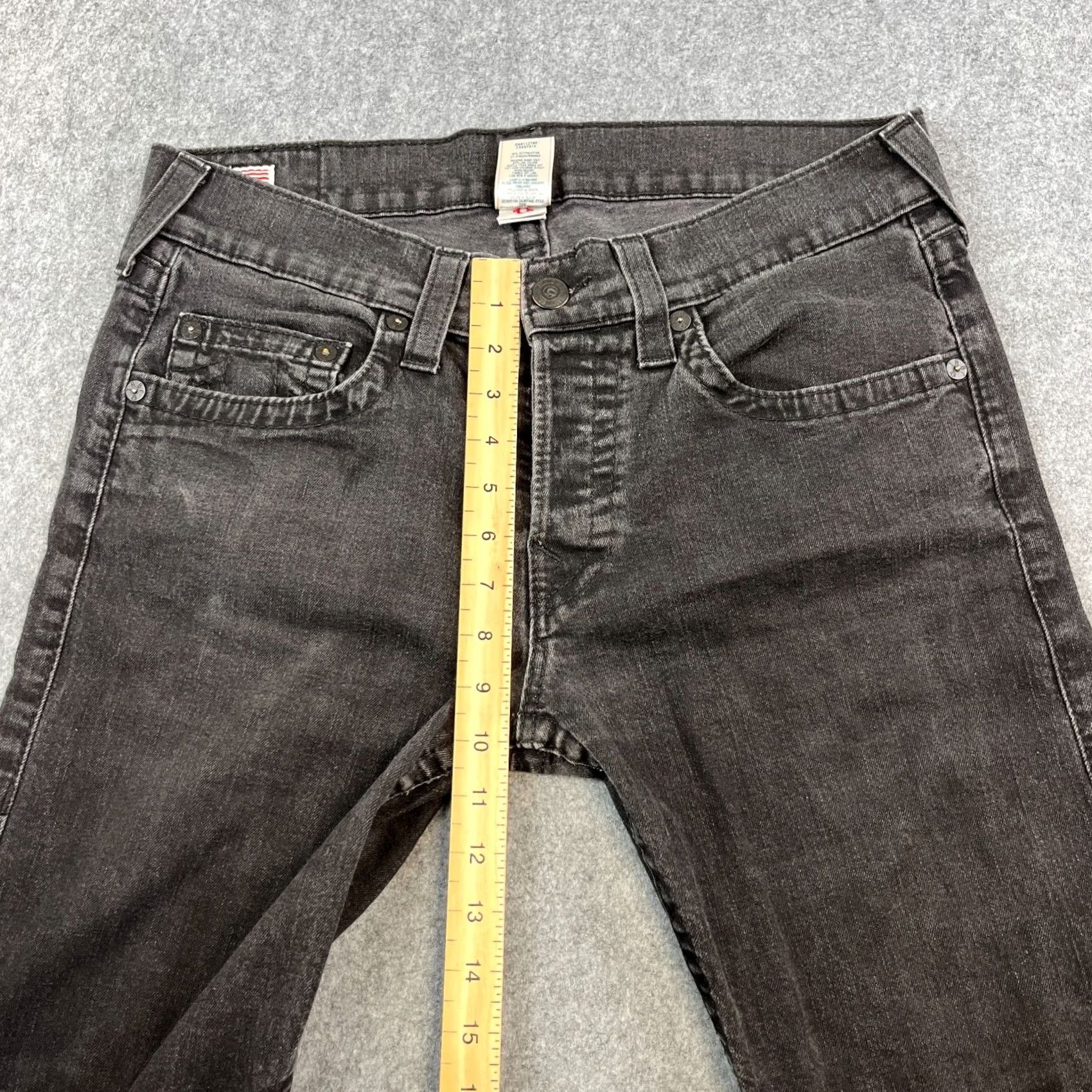 True Religion True Religion Jeans Slim Tapered 34 32 Dark Wash Black Stretch USA Made Mens Size US 34 / EU 50 - 5 Thumbnail