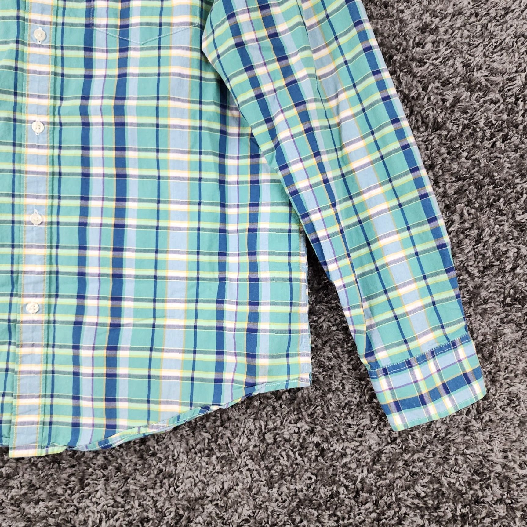American Eagle Outfitters VINTAGE American Eagle Button-Up Shirt Long Sleeve Plaid Green Blue Mens Size L Size US L / EU 52-54 / 3 - 2 Thumbnail