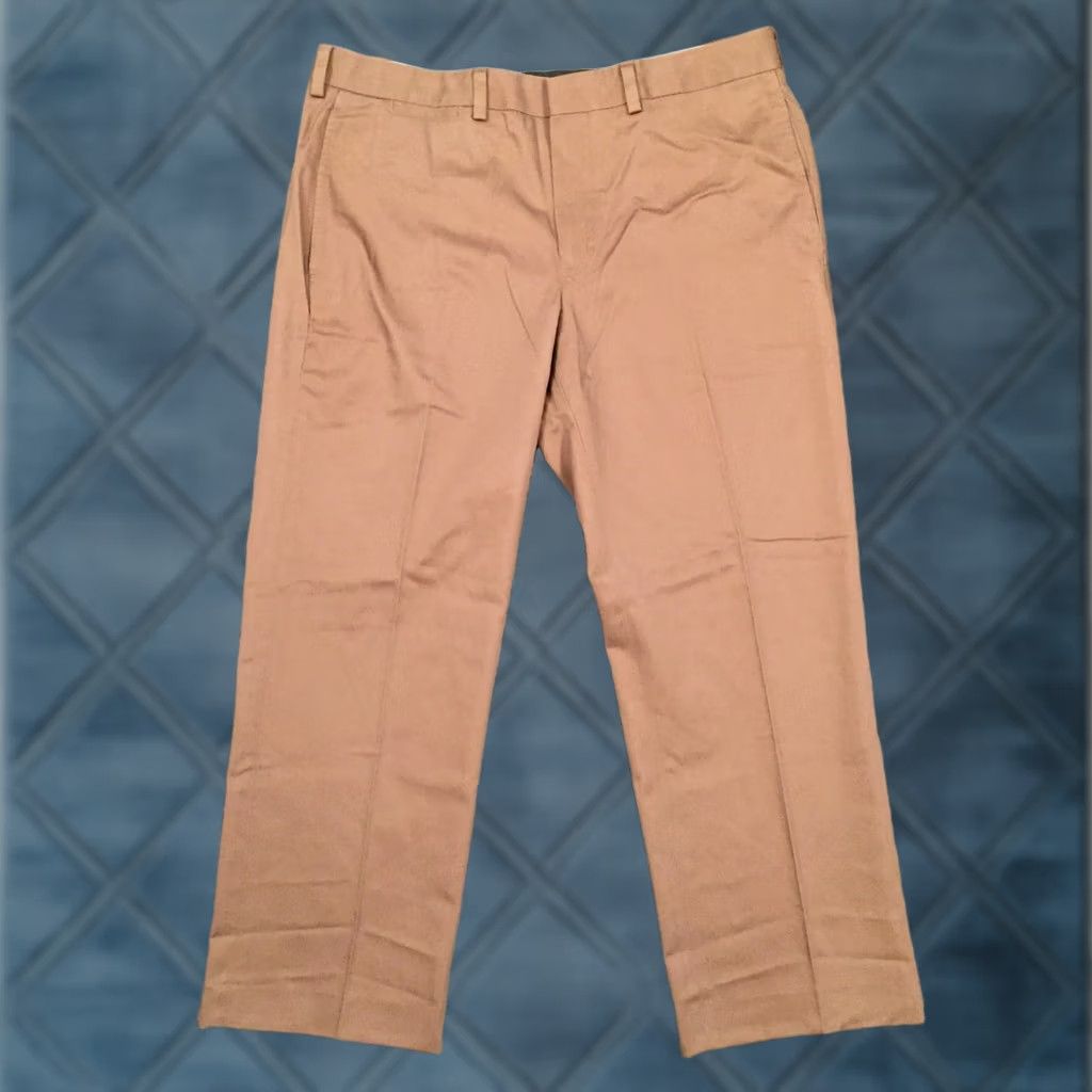 Vintage L.L. Bean Mens Pants Size 36 Dress Chino Beige Dark Flat Front Size US 36 / EU 52 - 1 Thumbnail