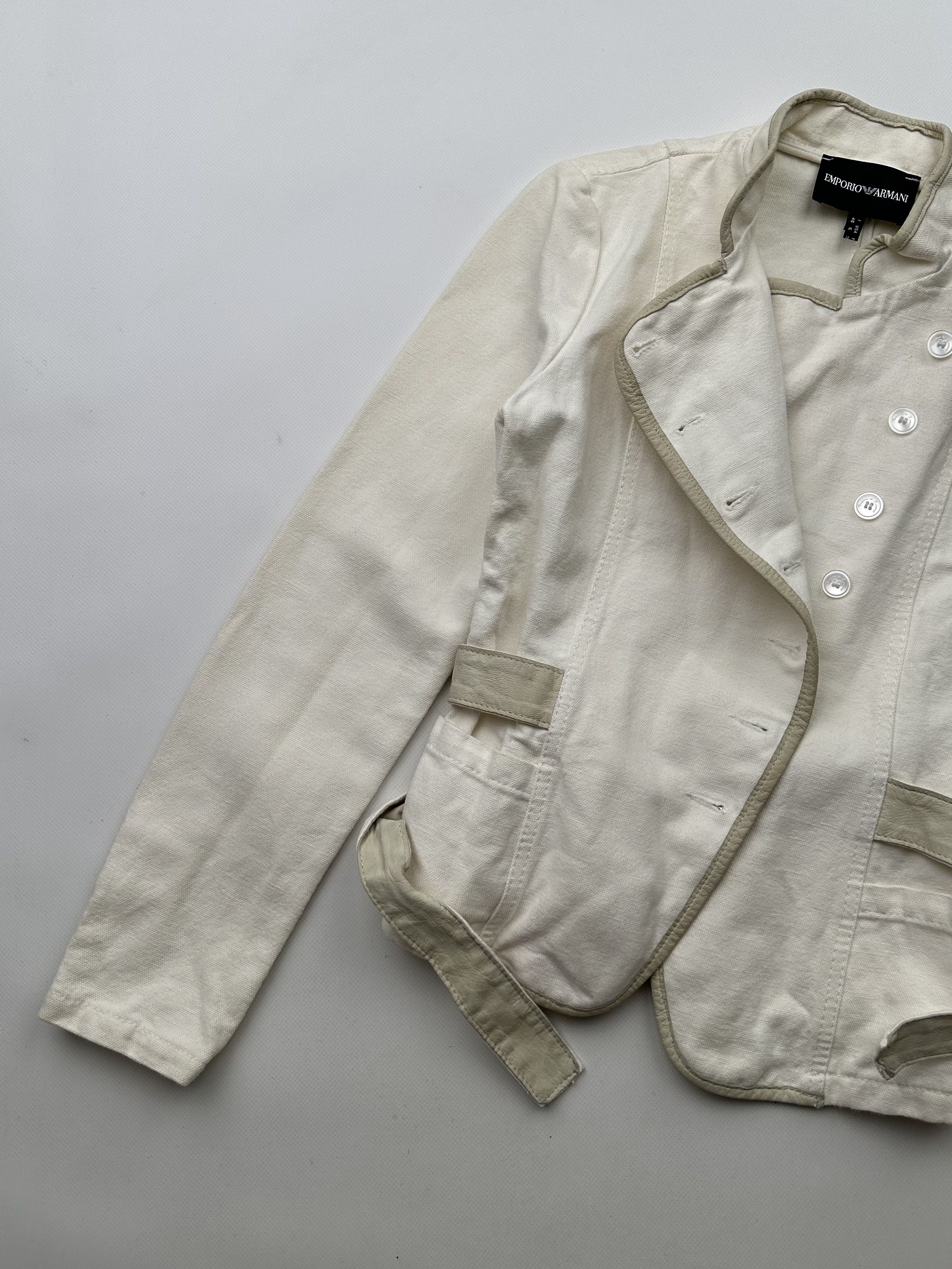 Armani Emporio Armani Asymmetry Jacket With Leather Belt (69) Size M / US 6-8 / IT 42-44 - 2 Thumbnail