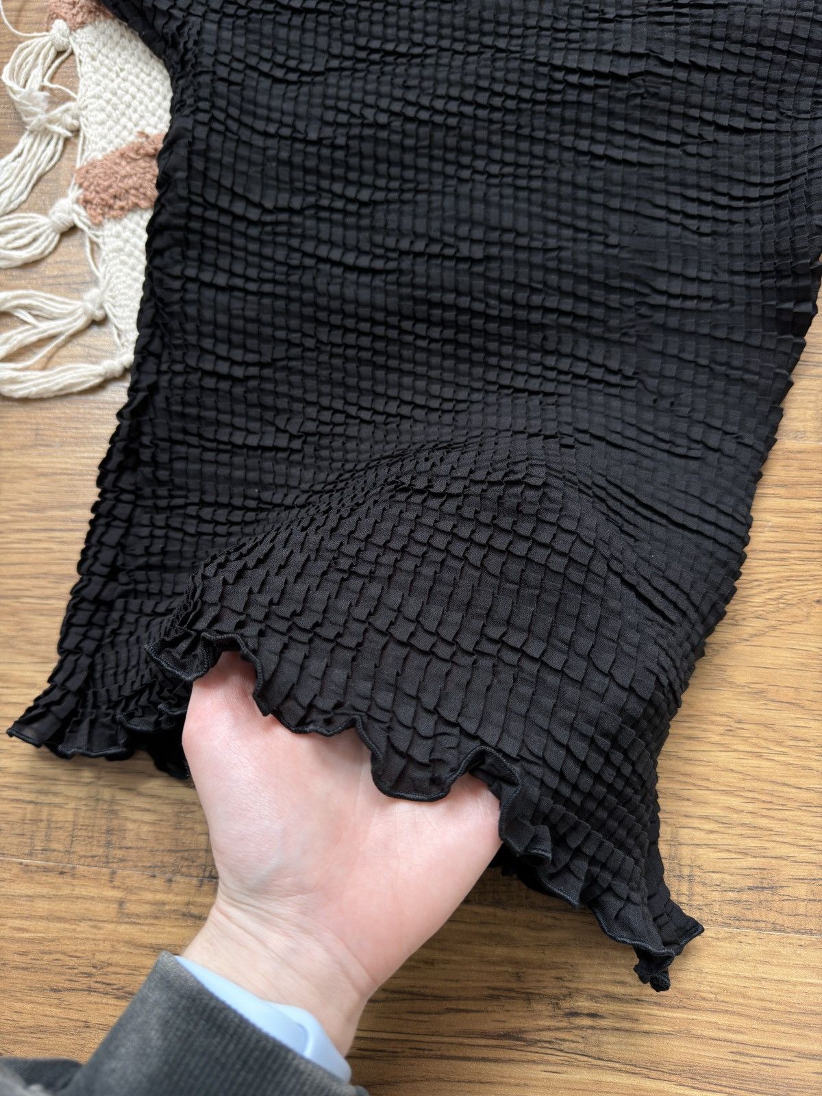 Vintage ISSEY MIYAKE STYLE PLEATED MESH TANK TOP Size ONE SIZE - 2 Thumbnail