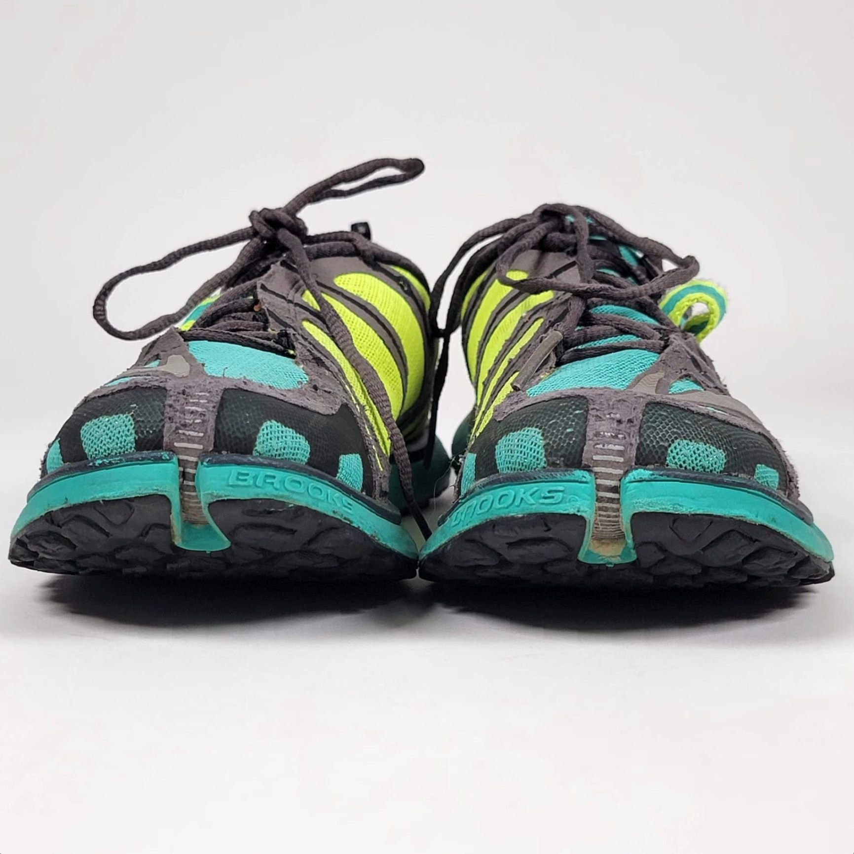 Brooks Brooks PureGrit Womens Size 9 US 40.5 Teal Blue Yellow Trail Running Sneakers Nike? No, Brooks. Size US 9 / IT 39 - 3 Thumbnail