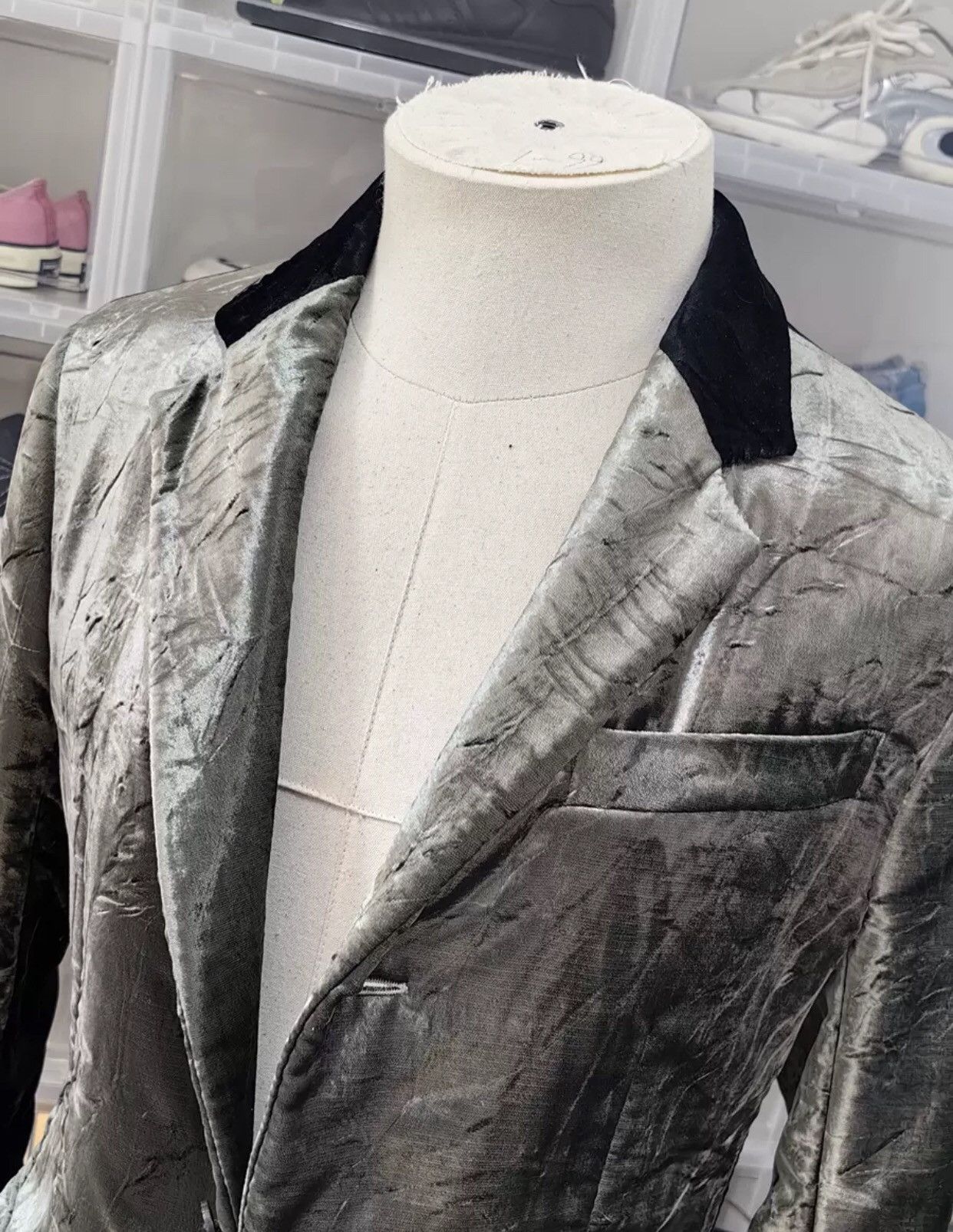Haider Ackermann Haider Ackermann Show Green Velvet Jacket 2412-Nextarrow Size US S / EU 44-46 / 1 - 4 Thumbnail