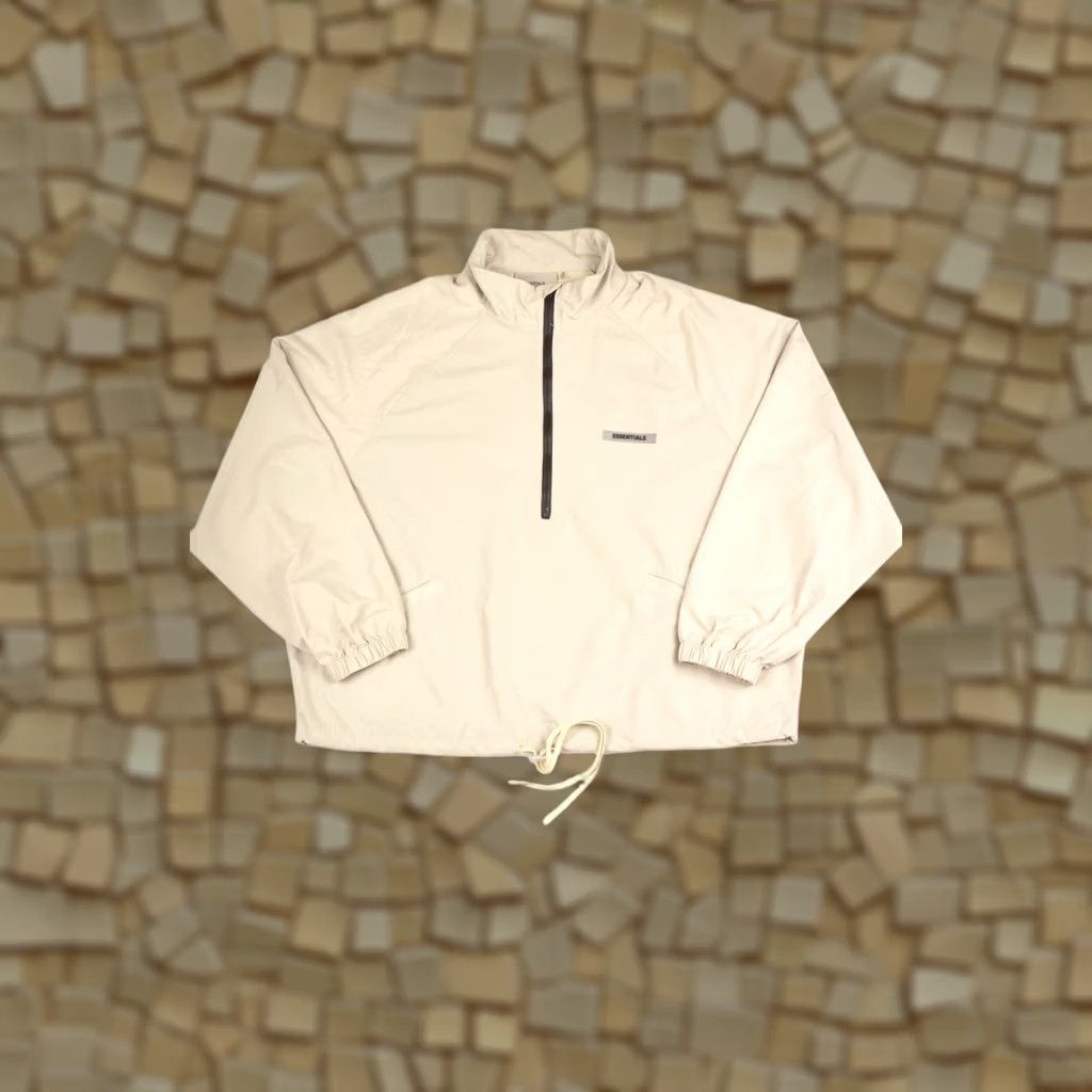 Fear of God Fear of God Essentials Half Zip Track Jacket Windbreaker Men M Gray Green Size US M / EU 48-50 / 2 - 1 Thumbnail