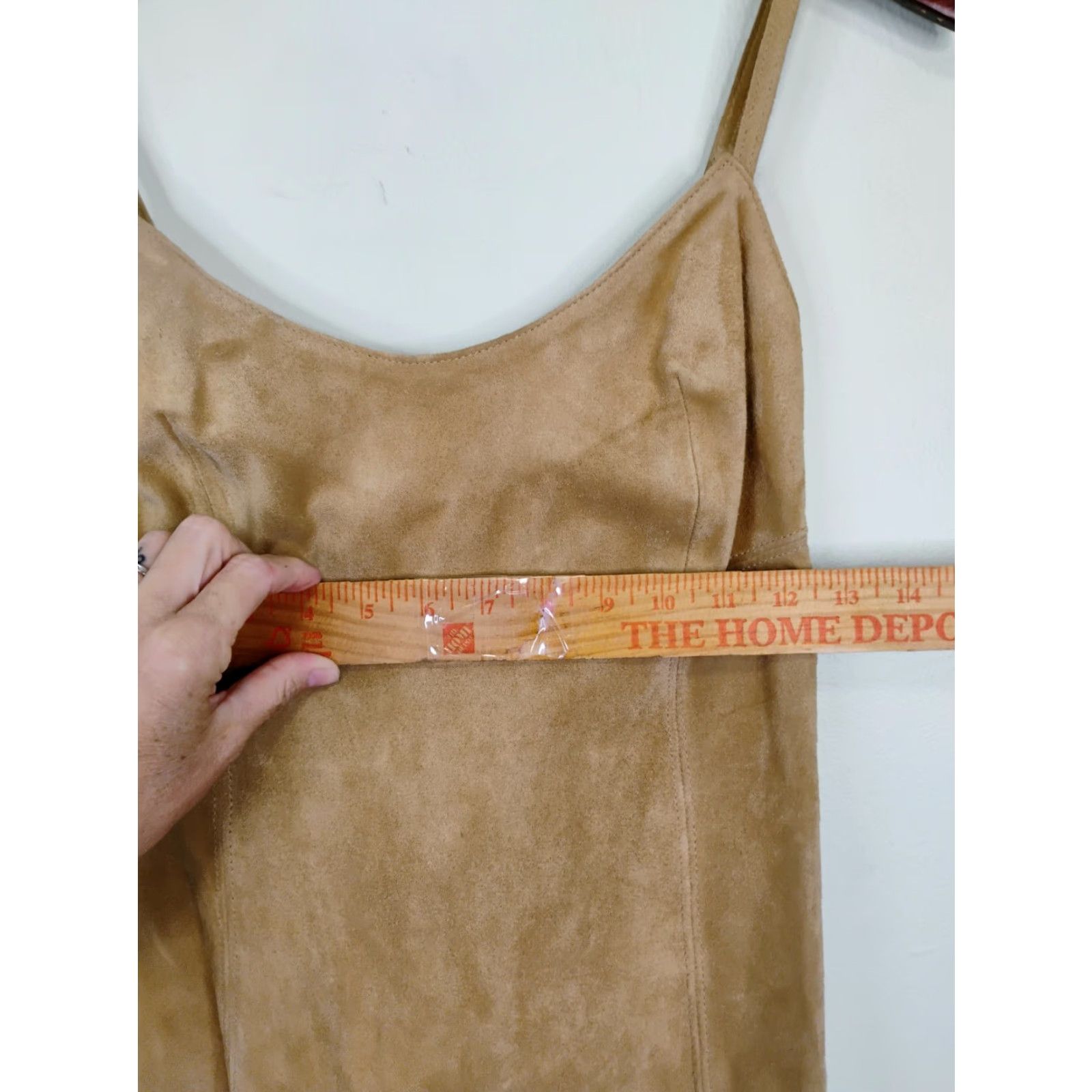 Hunter VINTAGE Bounty Hunter Suede Leather Dress Sleeveless Backless Tie Strap Brown Small - Women - Dress Size S / US 4 / IT 40 - 3 Thumbnail