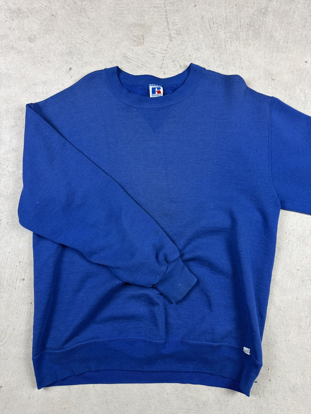 Russell Athletic × Vintage 1990s Russell Athletic Blue Crewneck Size US XL / EU 56 / 4 - 6 Thumbnail