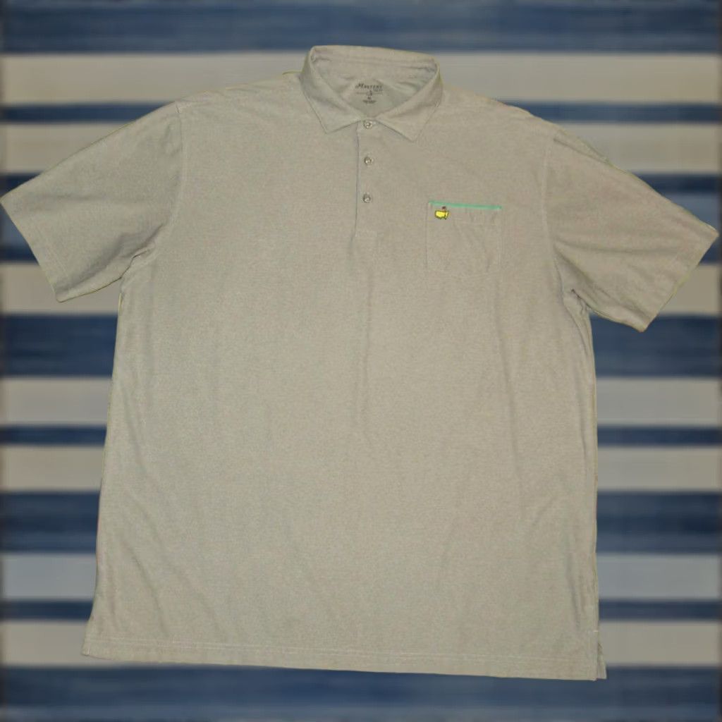 Vintage MASTERS TECH Grey Short Sleeve Performance Polo Shirt XL Mens Polo Size US XL / EU 56 / 4 - 1 Thumbnail