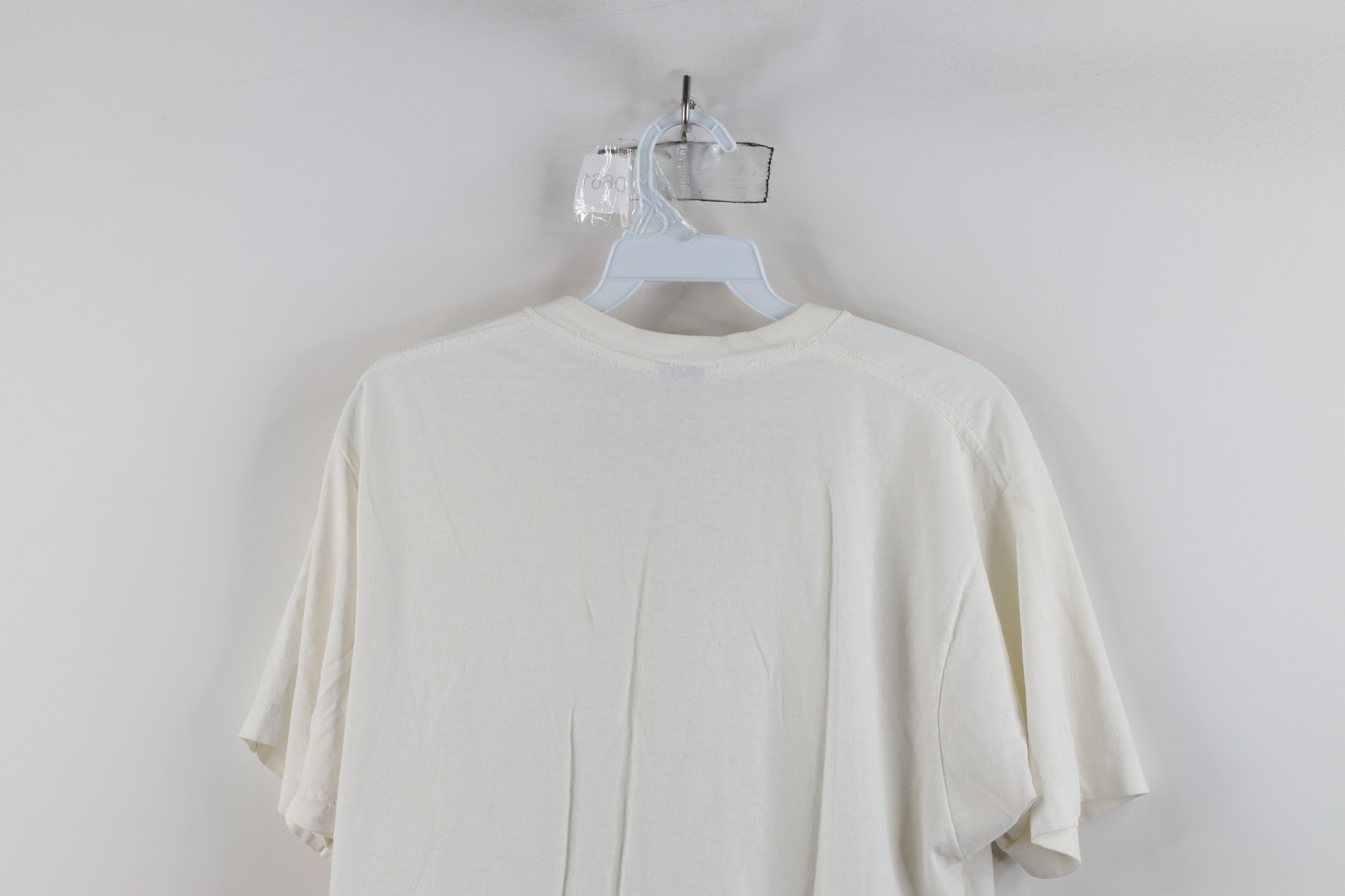 Vintage Vintage 70s Streetwear Blank Cotton V-Neck T-Shirt White USA Size US XL / EU 56 / 4 - 12 Thumbnail