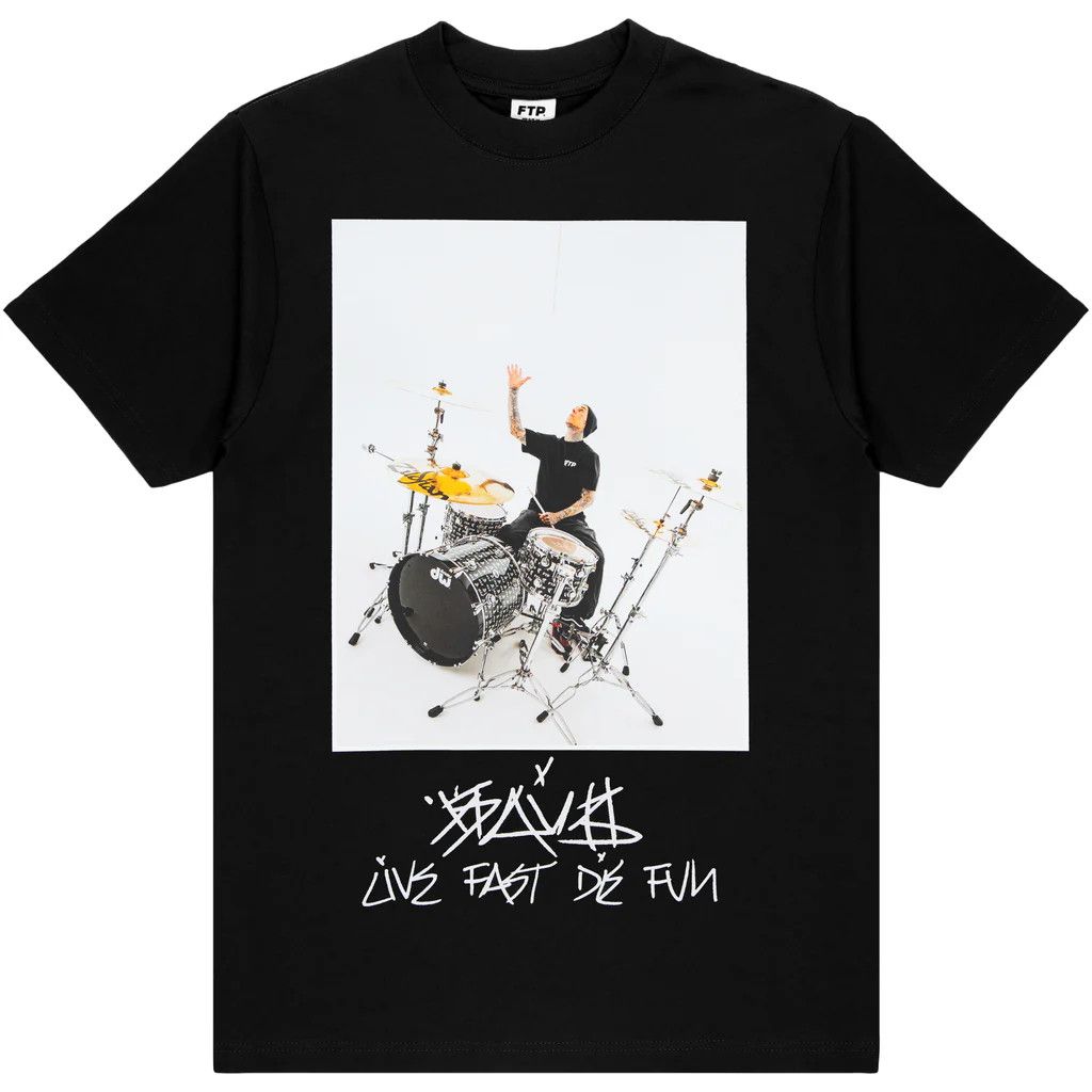 Fuck The Population FTP + FAMOUS TRAVIS BARKER PHOTO TEE (BLACK) Size US XL / EU 56 / 4 - 1 Preview