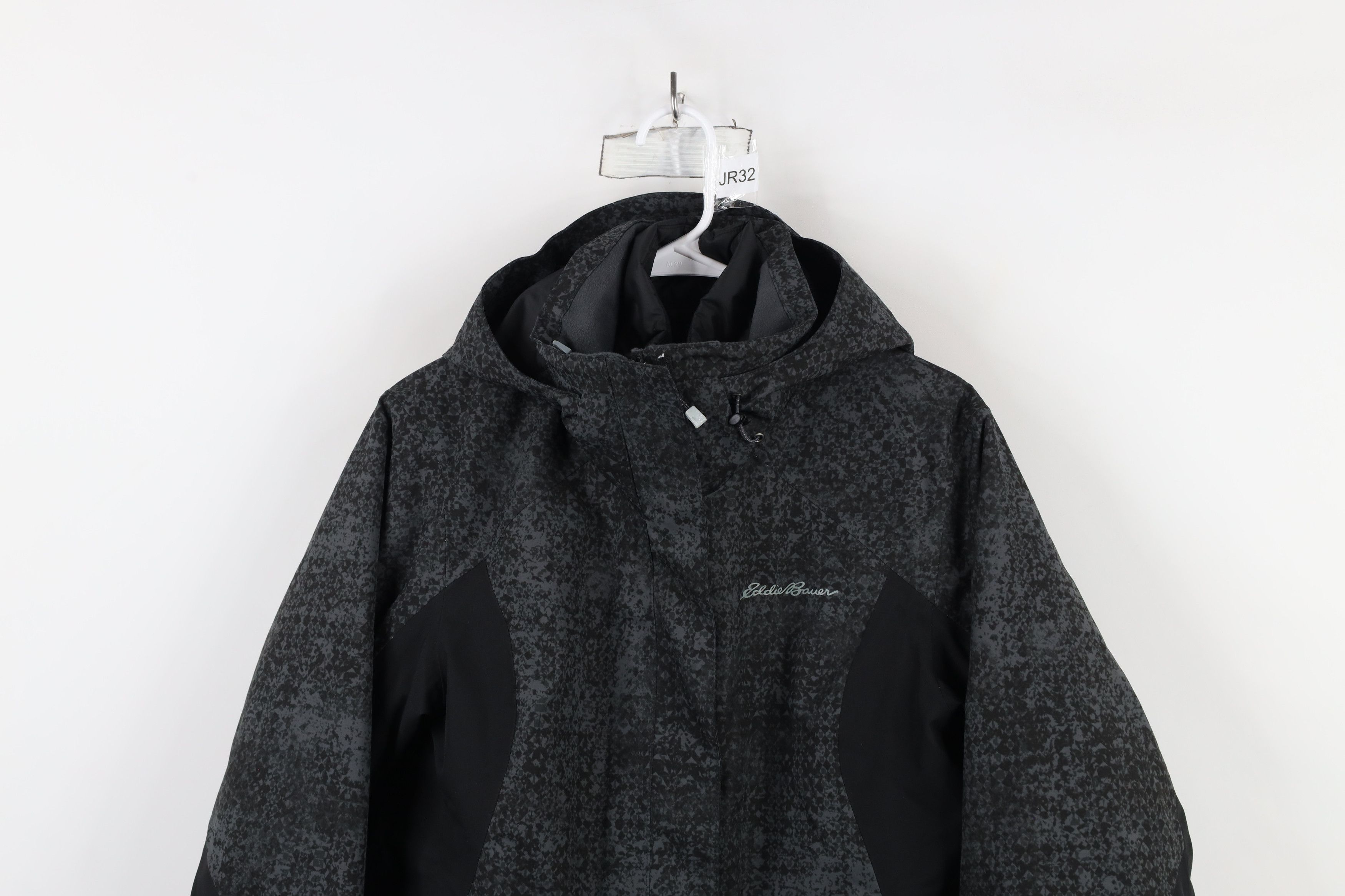 Eddie Bauer × Vintage Eddie Bauer 2 In 1 Down Insulated Hooded Puffer Jacket Black Size L / US 10 / IT 46 - 2 Thumbnail