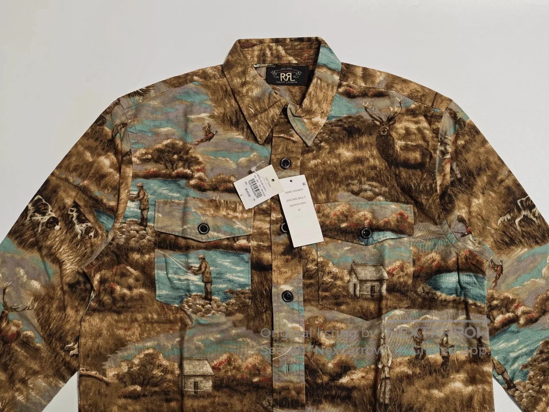 RRL Ralph Lauren Ralph Lauren Vintage Hunting Print Shirt. Size US S / EU 44-46 / 1 - 2 Thumbnail