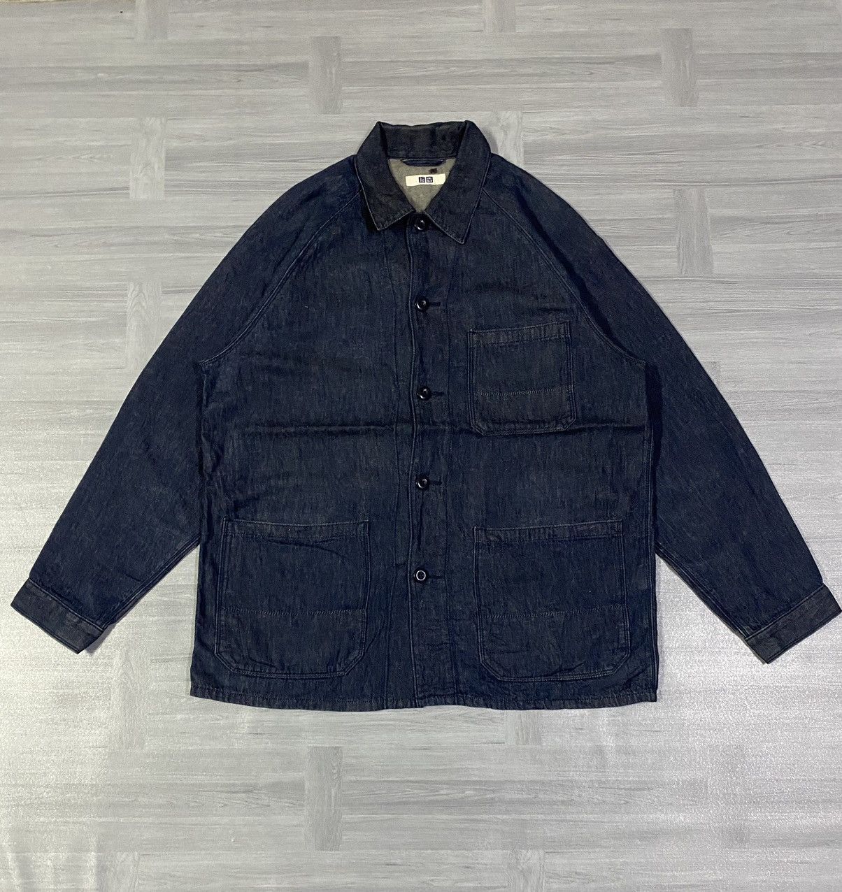Uniqlo Uniqlo Utility Denim Jacket ( Cotton Linen ) Size US XL / EU 56 / 4 - 1 Thumbnail