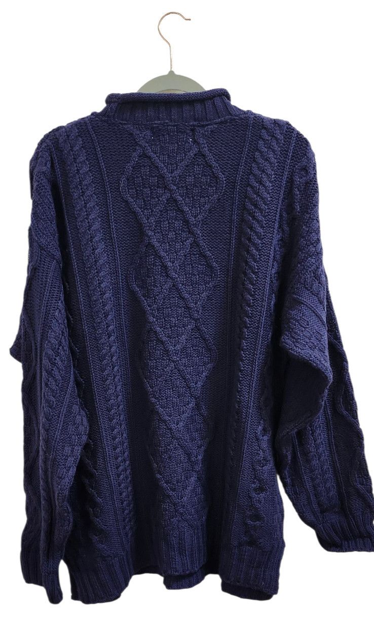 Aran Crafts ARAN CRAFTS Navy 100% Irish Merino Wool Sweater Cable Knit Size US XL / EU 56 / 4 - 5 Thumbnail