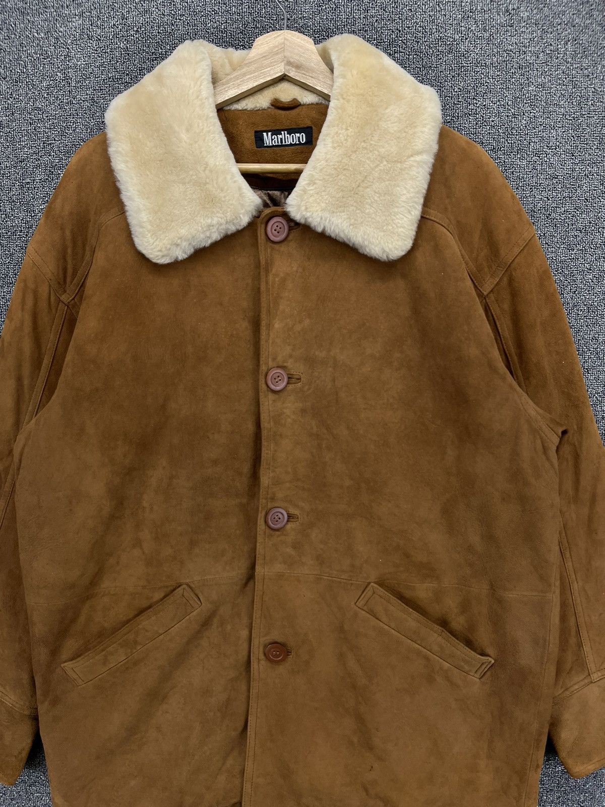 Leather × Marlboro × Vintage Vintage Marlboro Luxury Brown Leather Jacket Size US L / EU 52-54 / 3 - 5 Thumbnail