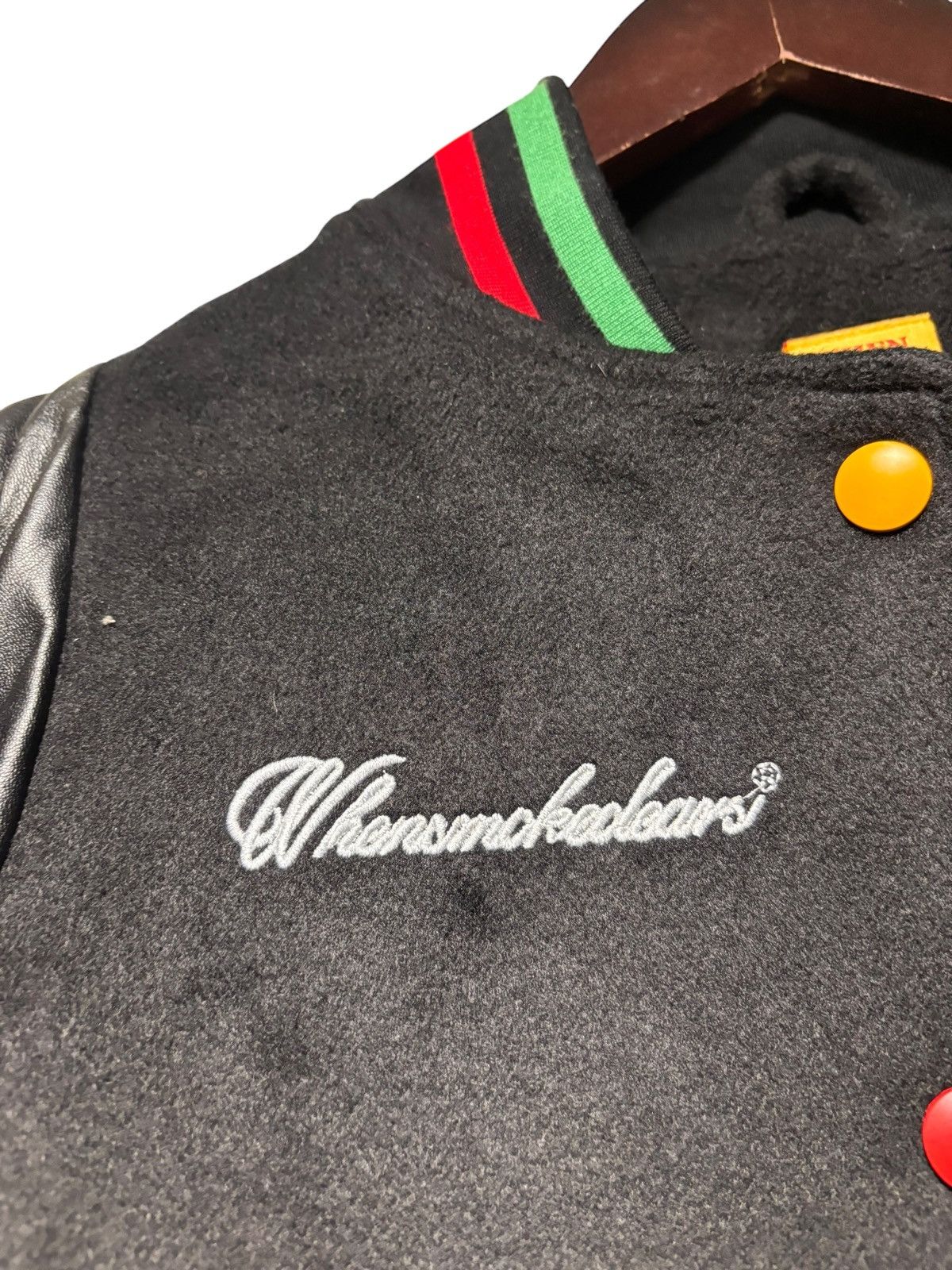 Whensmokeclears When Smoke Clears RGB Varsity Wool Bomber Jacket RARE Size US XXL / EU 58 / 5 - 2 Thumbnail