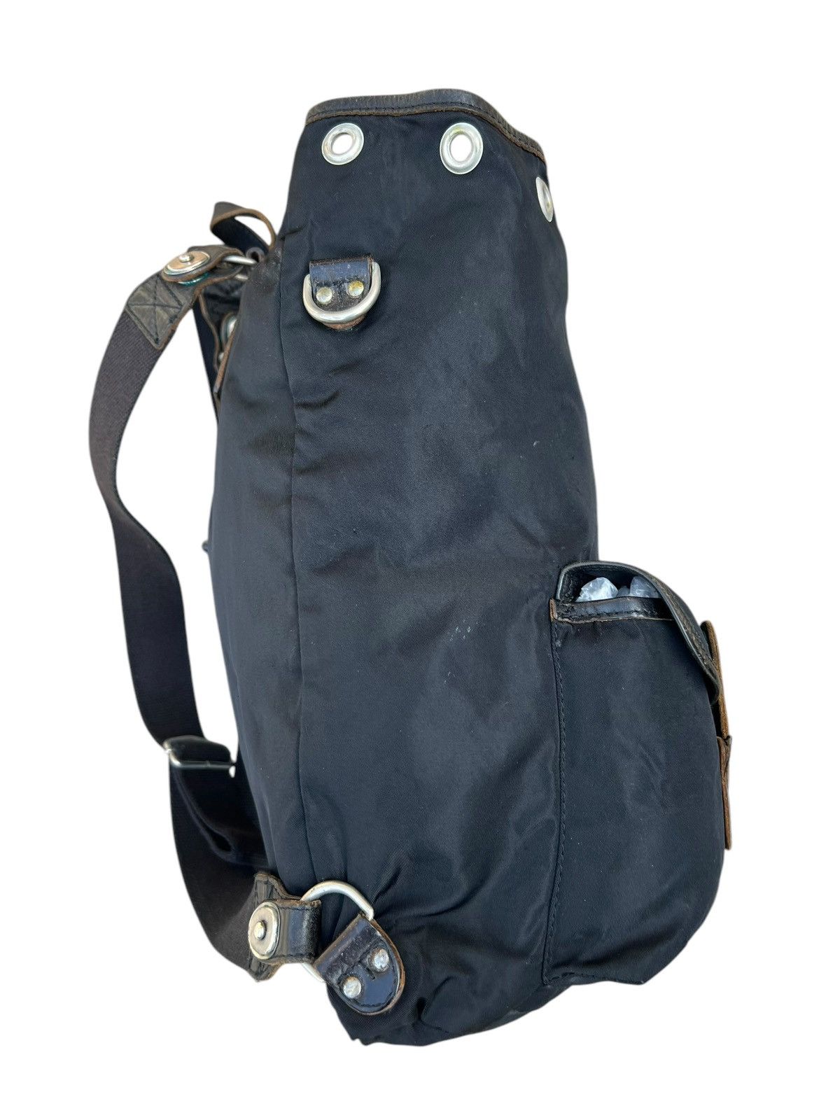 Felisi Vintage Felisi Italy Distress Hybrid Nylon Leather Backpack Size ONE SIZE - 18 Thumbnail