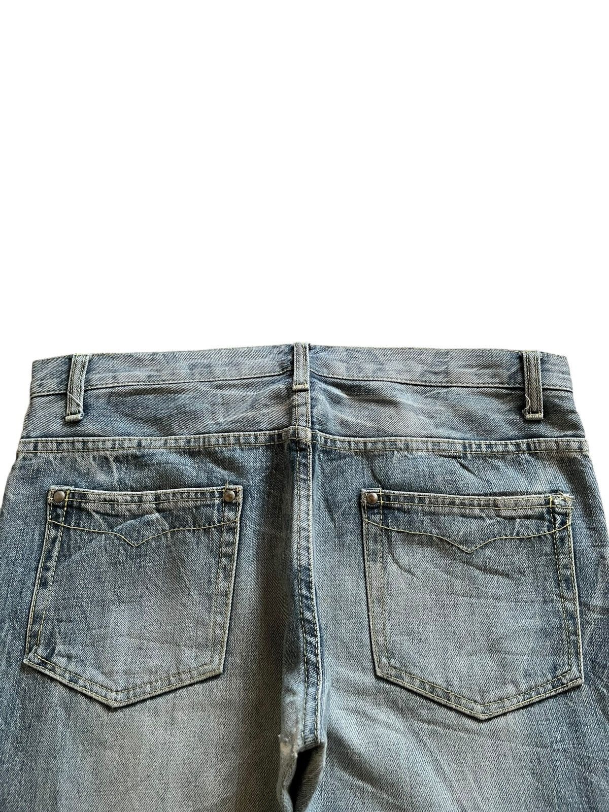 Japanese Brand × Jun Takahashi Vintage Japanese Junmen Faded Wash Distressed Jeans Size US 34 / EU 50 - 8 Thumbnail