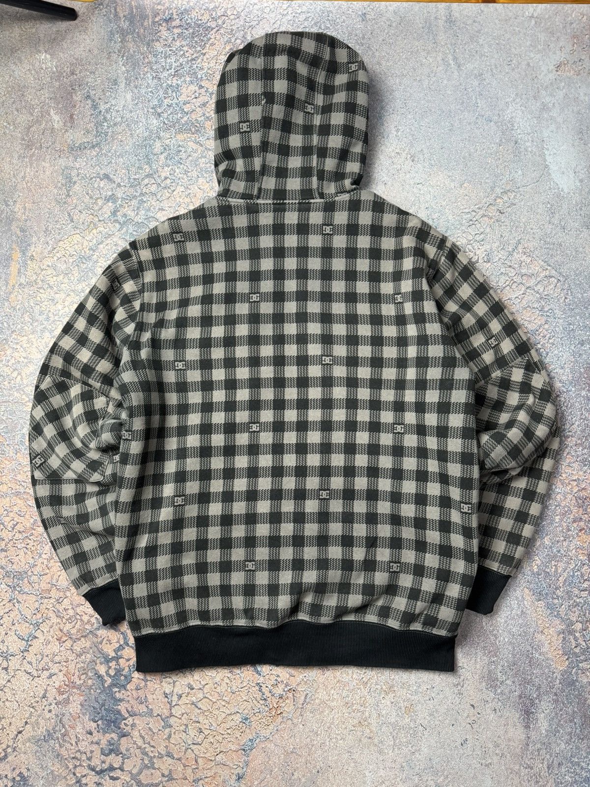 DC DC Shoes Men Hoodie Gray Cotton Plaid Premium Y2K Skate Size US XL / EU 56 / 4 - 10 Thumbnail