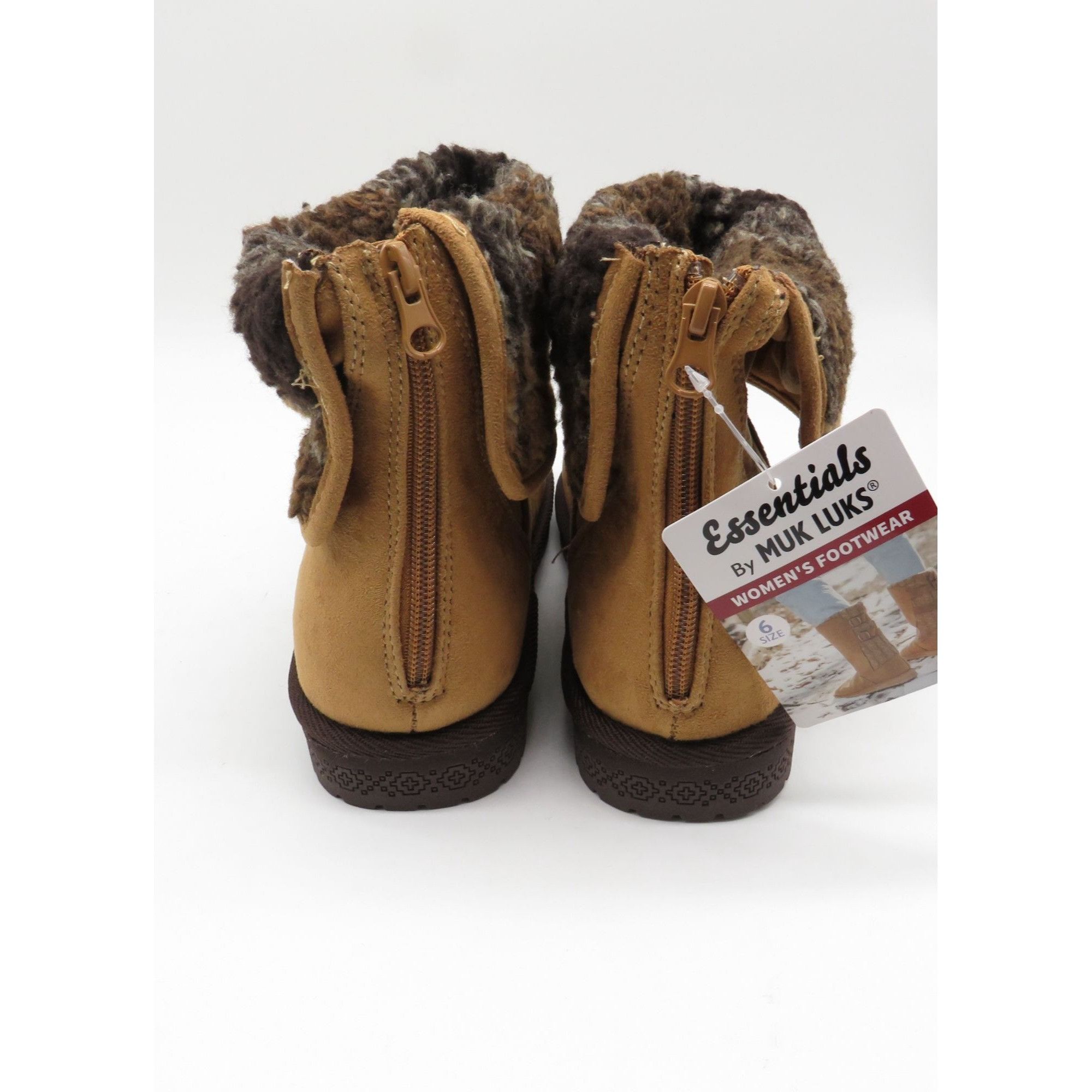 Other Muk Luks Women's Essentials Tan Suede Faux Fur Ankle Boots S Size US 6 / IT 36 - 5 Thumbnail