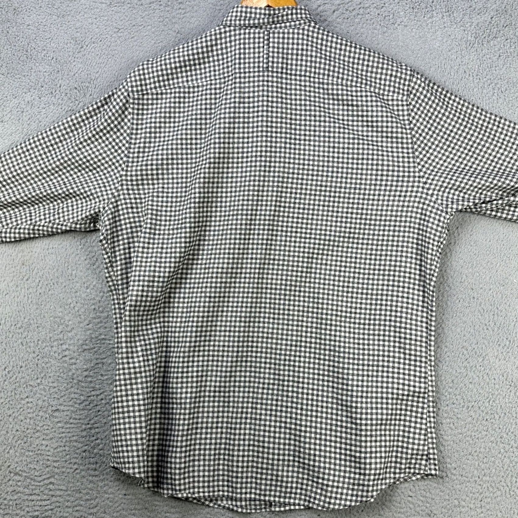 Banana Republic Banana Republic Luxe Flannel Shirt Mens XL Gray Gingham Button-Down Size US XL / EU 56 / 4 - 2 Thumbnail
