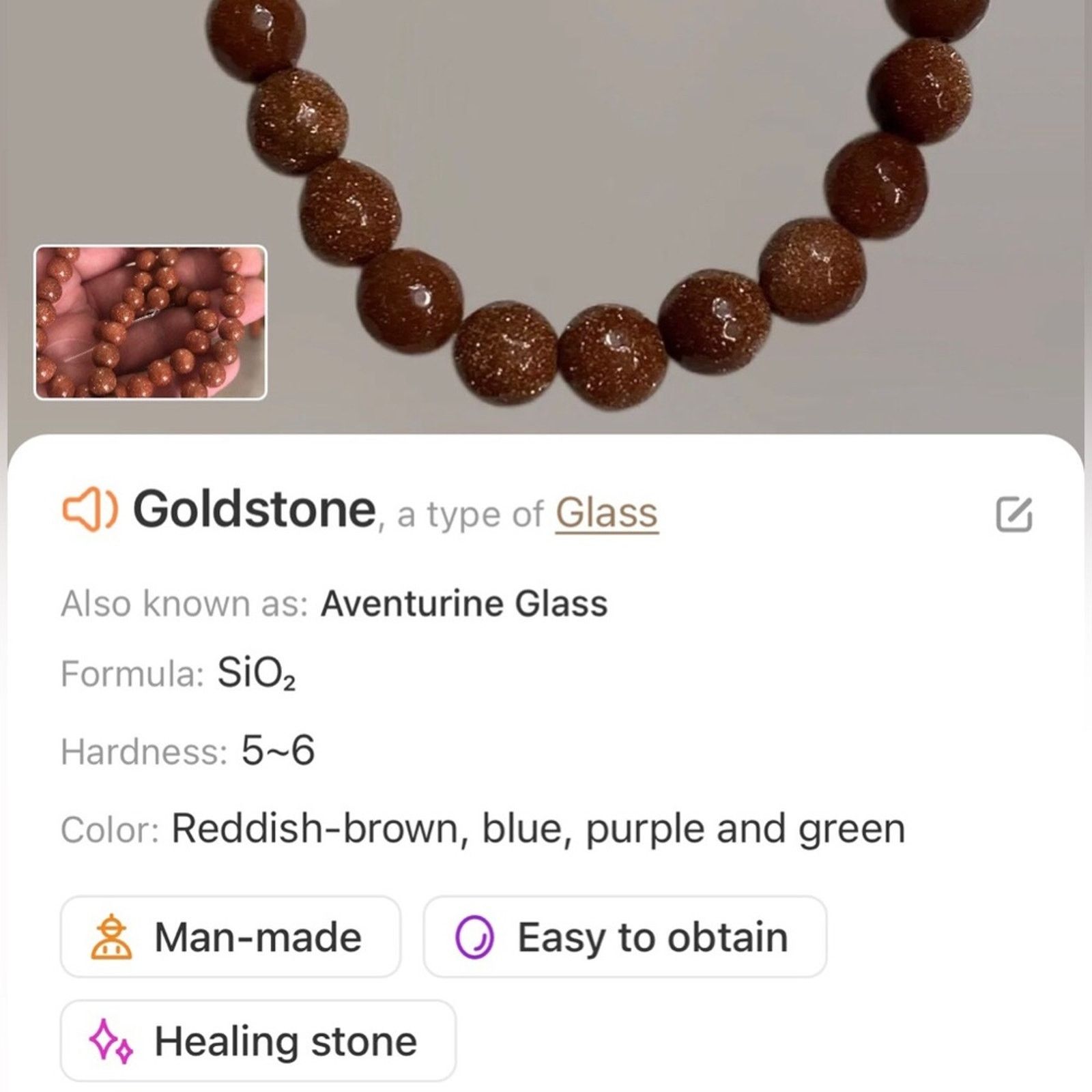 Handmade Handcrafted large marble medallion goldstone bead necklac Size ONE SIZE - 13 Thumbnail