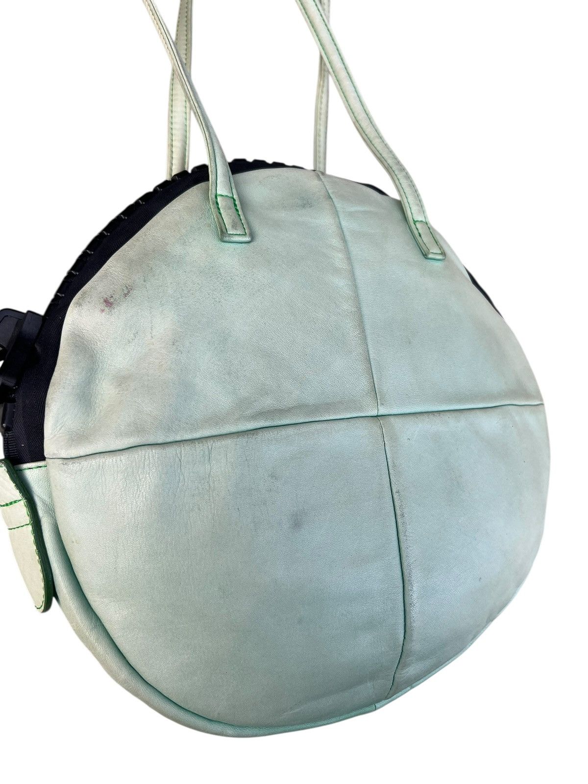 Yohji Yamamoto Kawa-Kawa Japan Patina Leather Round Shoulder Bag Size ONE SIZE - 11 Thumbnail