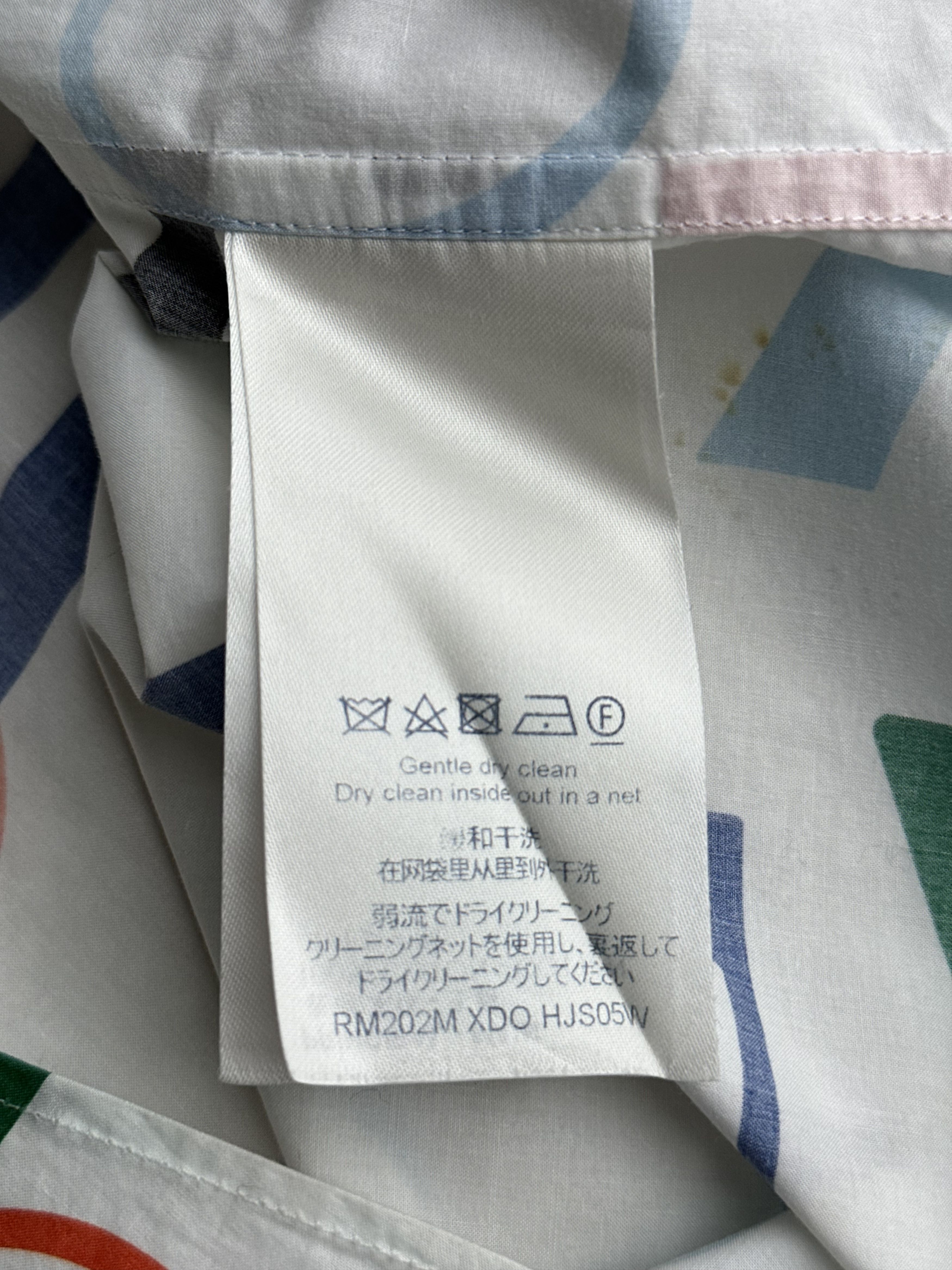 Louis Vuitton White Multicolor Electric Letters Button Up Shirt Size US L / EU 52-54 / 3 - 5 Thumbnail