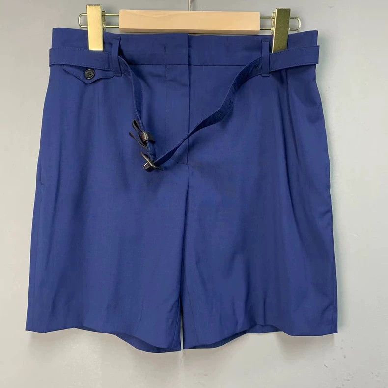 Prada Blue casual shorts with belt 2503-Nextarrow