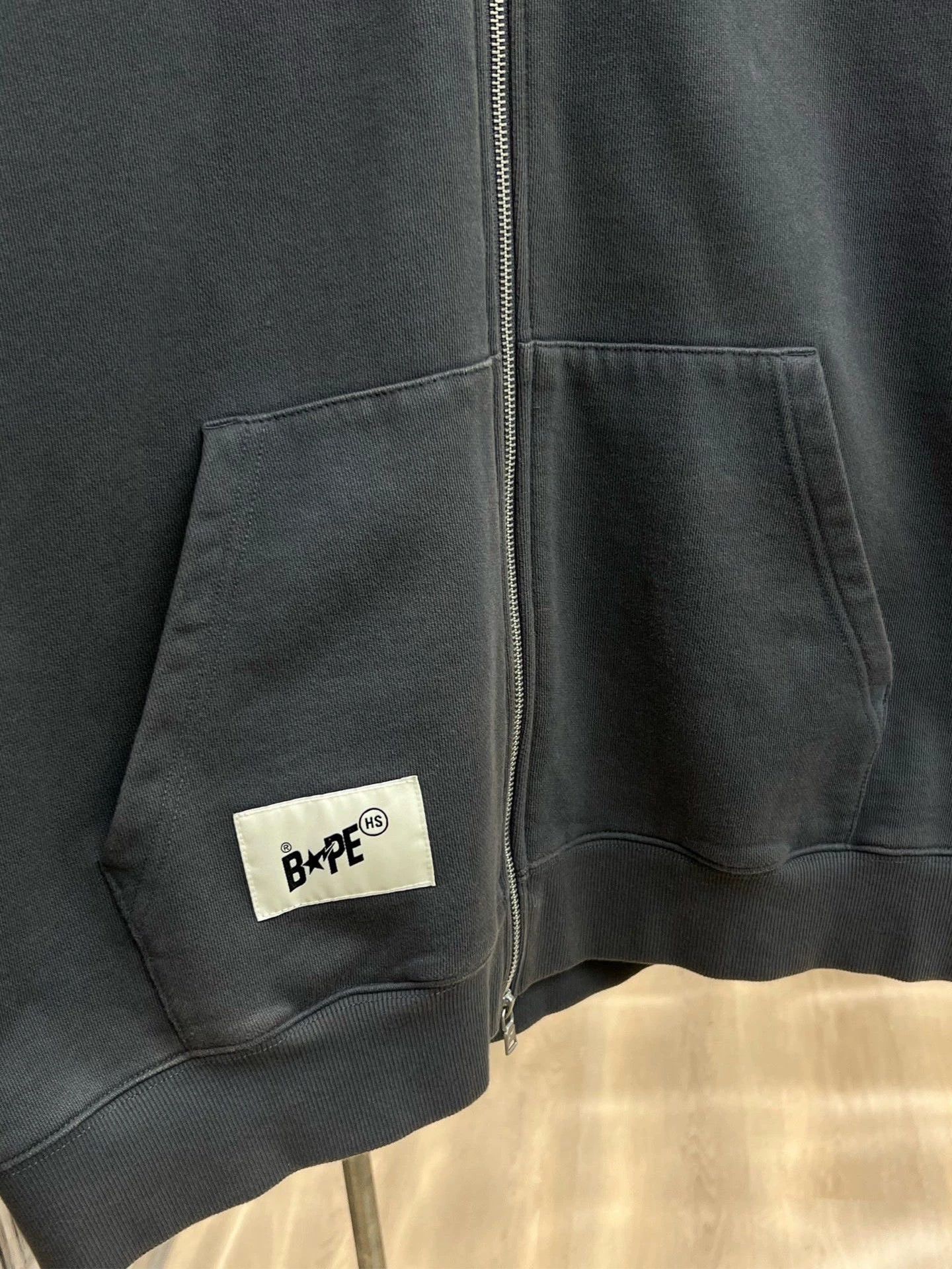Bape bape x hs zip-up hoodie charcoal gray Size US XL / EU 56 / 4 - 4 Thumbnail
