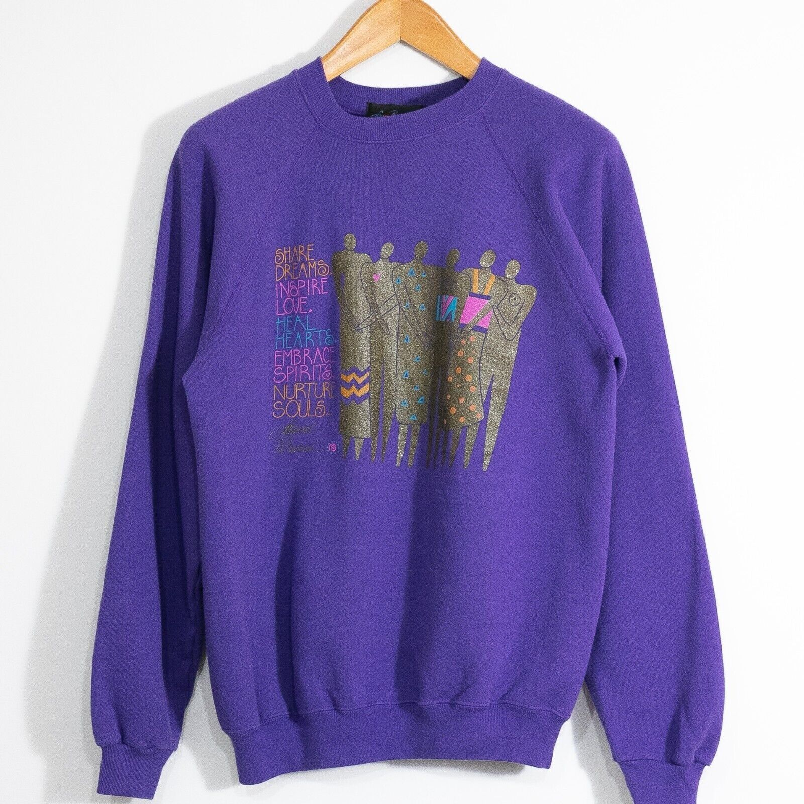 Vintage Vintage 80s Laurel Burch Sweatshirt XL - Raglan Crewneck Art Size US XL / EU 56 / 4 - 2 Thumbnail