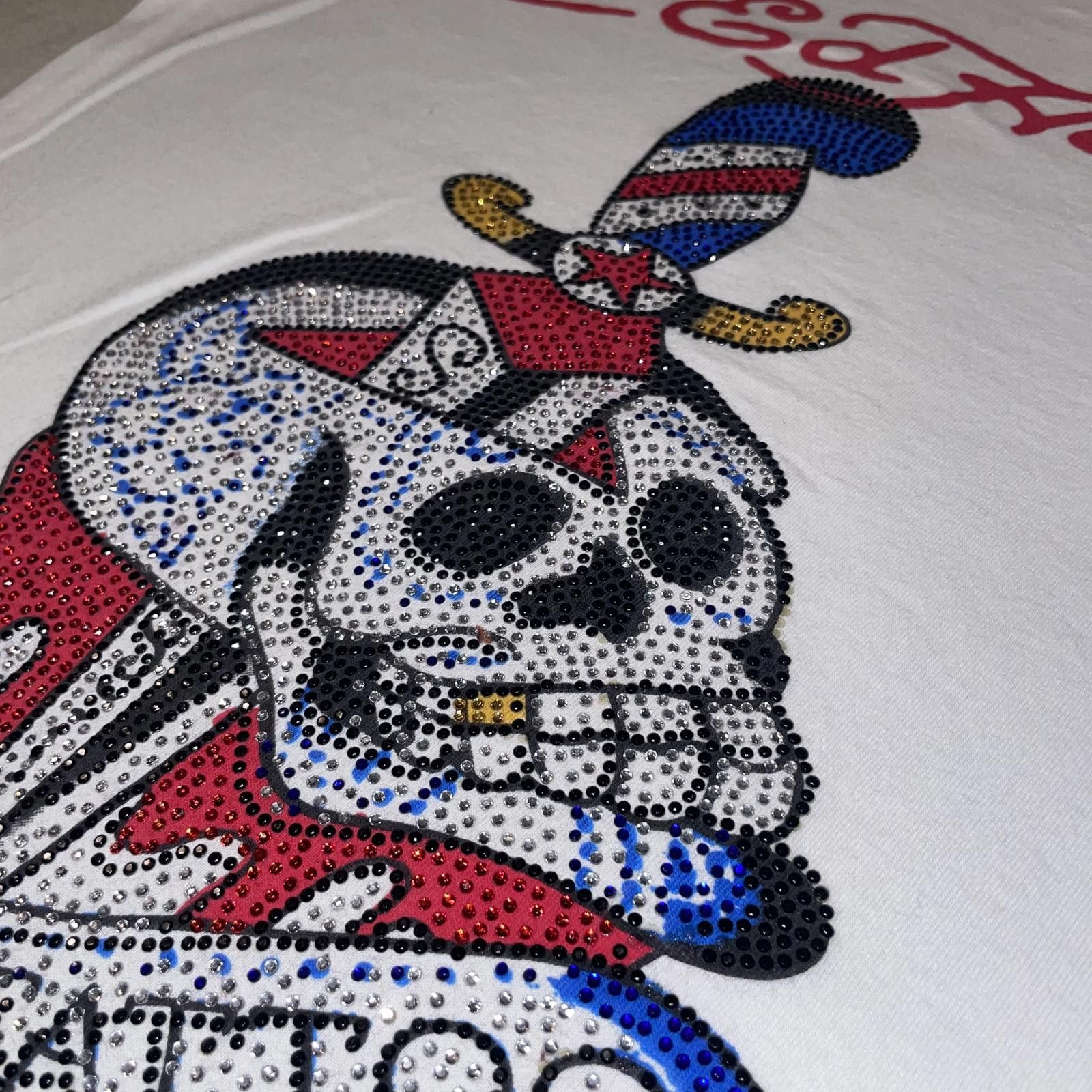 Ed Hardy Ed Hardy 00s Embellished Skull T-Shirt L Size US L / EU 52-54 / 3 - 6 Thumbnail