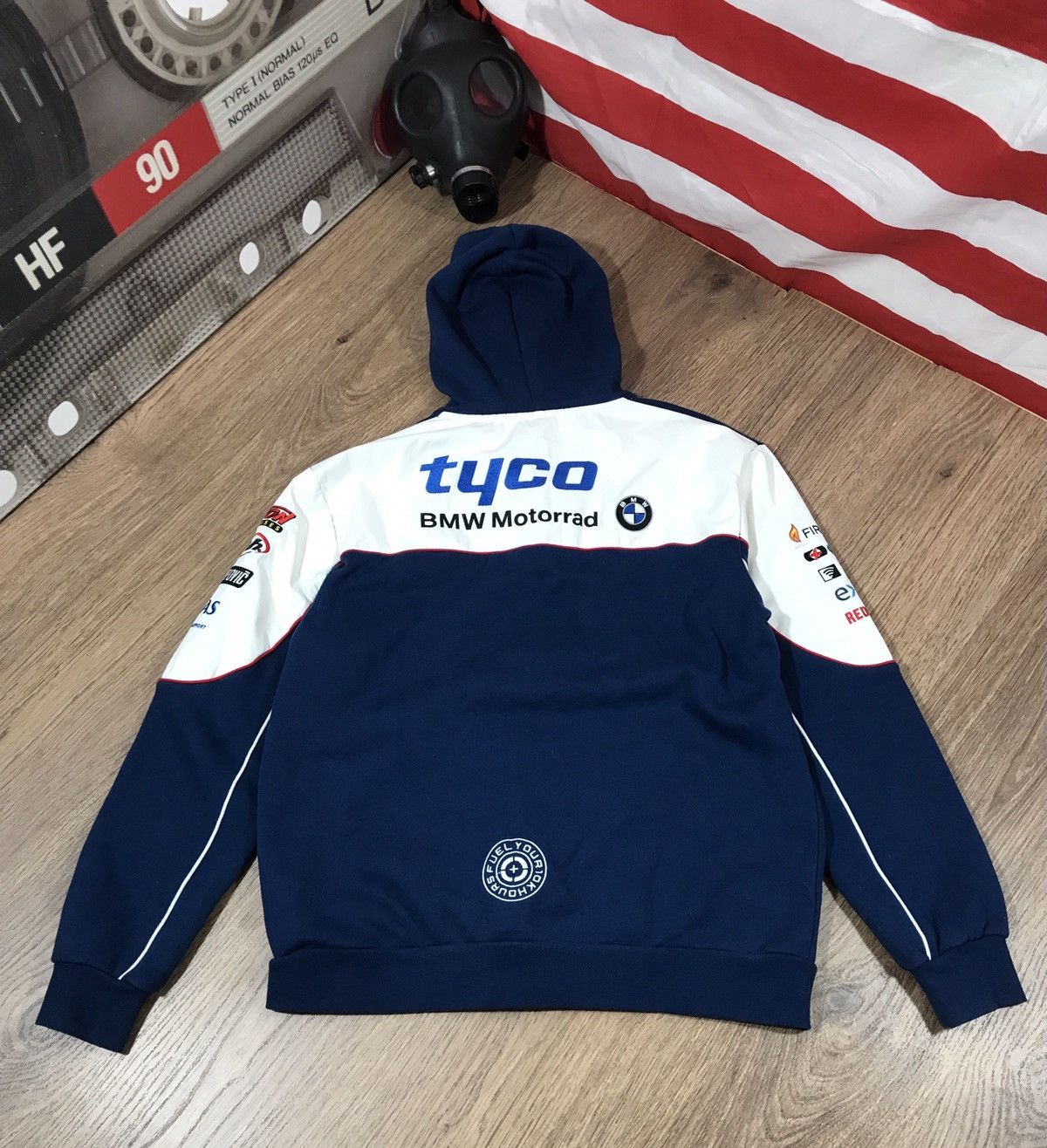 Vintage BMW Tuco Racing Full Zip Hoodie Size S M