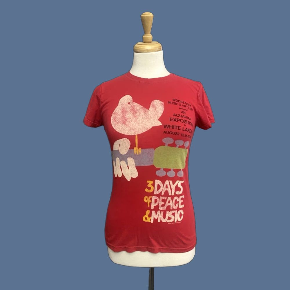 Vintage VINTAGE Bay Island Woodstock Music & Art Fair Women’s Short Sleeve T Shirt M Red Art Music Size M / US 6-8 / IT 42-44 - 1 Thumbnail
