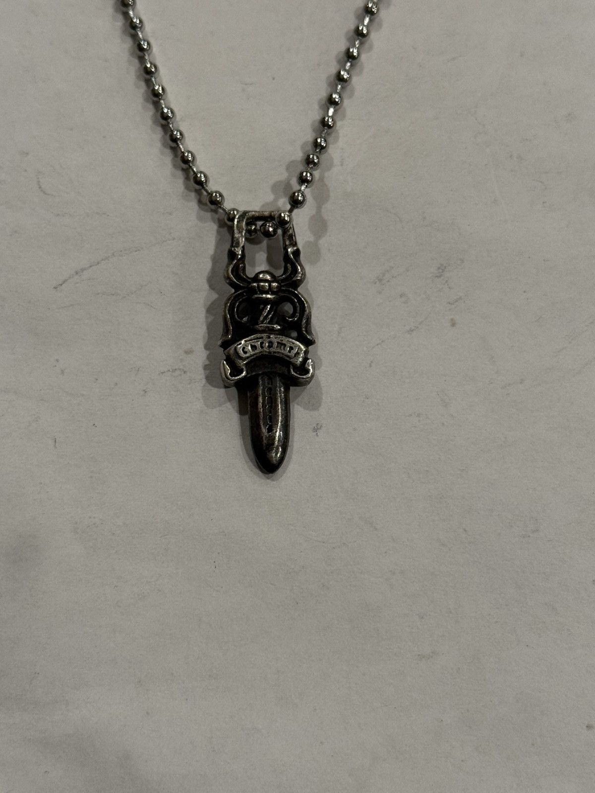 Chrome Hearts Chrome Hearts Dagger Pendant Silver Ball Chain Necklace 925 Size ONE SIZE - 9 Thumbnail