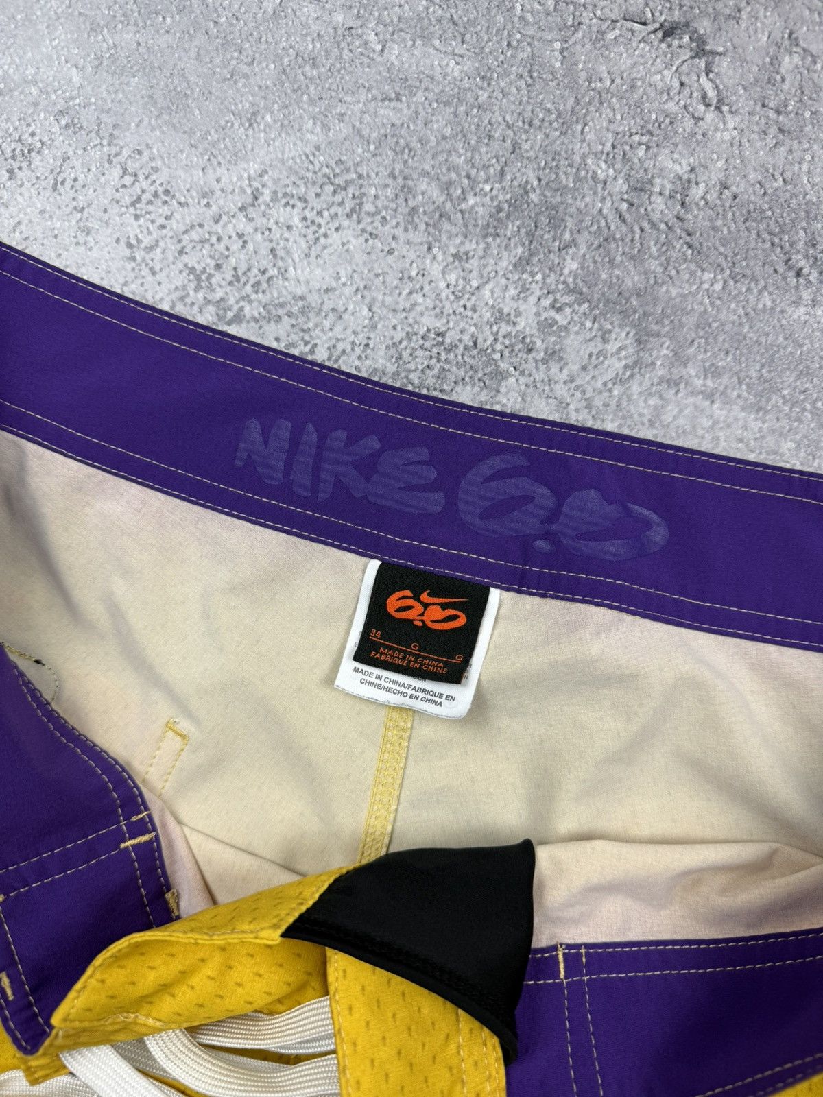 Nike Vintage Y2K Nike 6.0 Swoosh Shorts Yellow Drill Streetwear Size US 34 / EU 50 - 10 Thumbnail