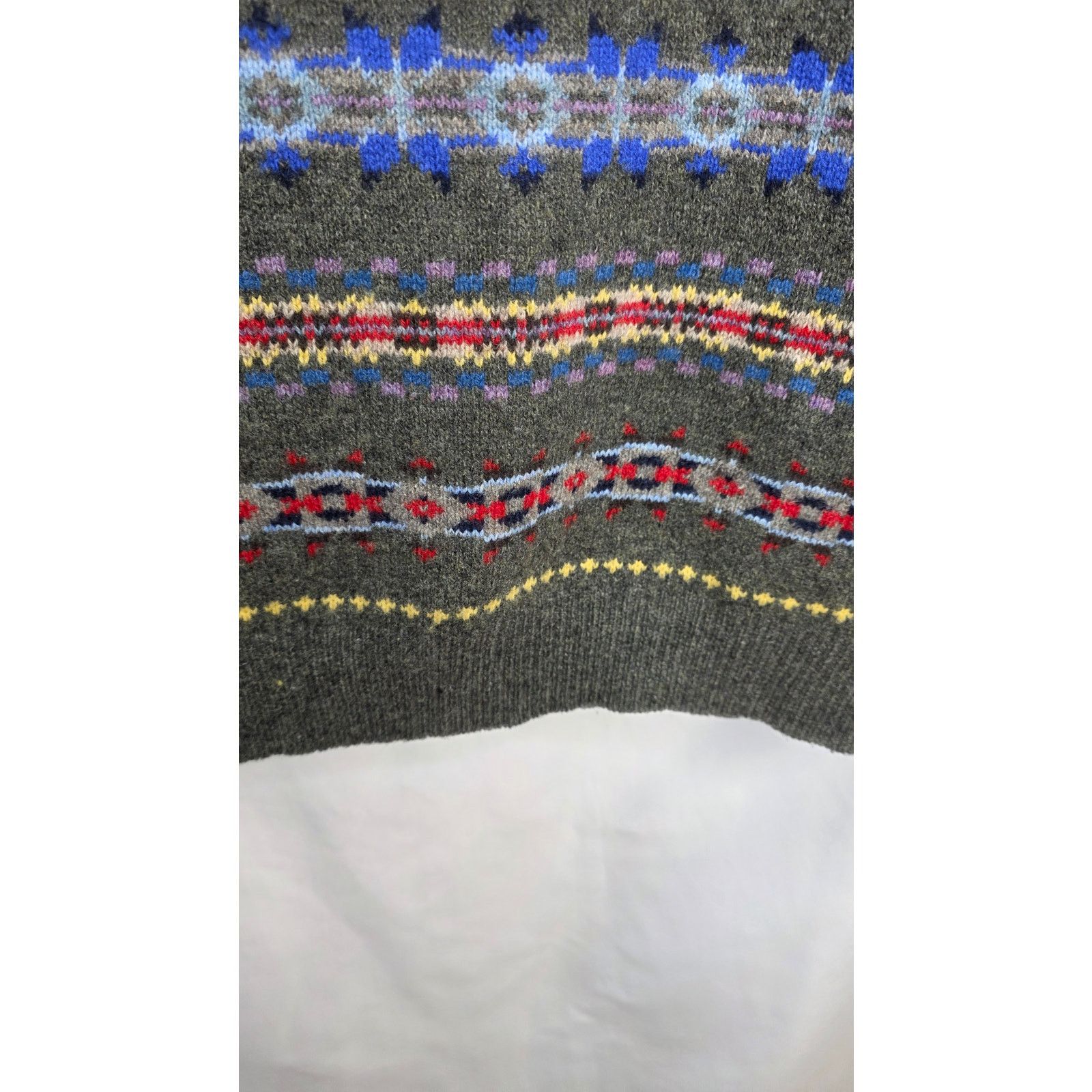 J.Crew J.Crew Lambswool Fair Isle Crewneck Sweater Multicolor Mens Size US XL / EU 56 / 4 - 7 Thumbnail