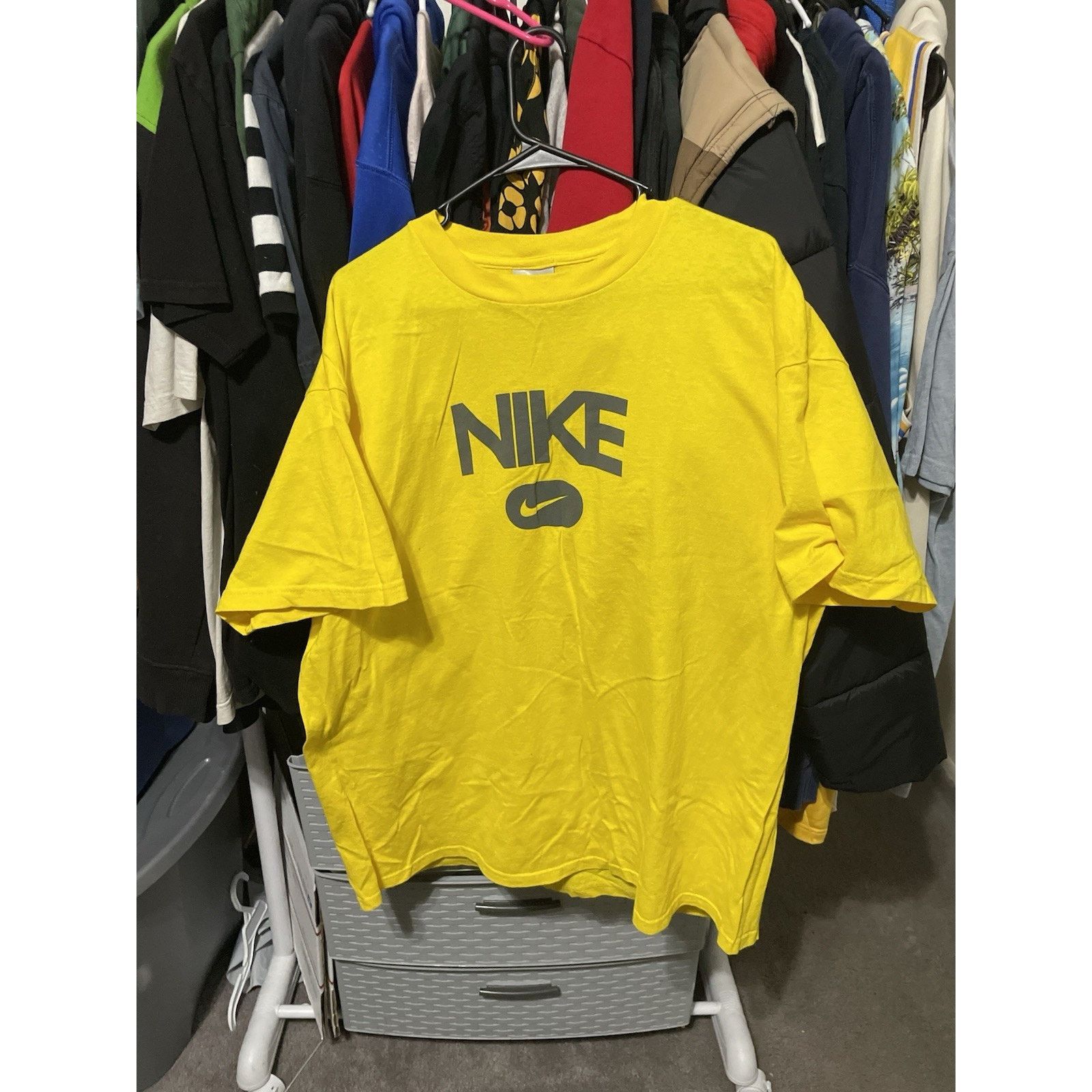 Nike Size XL- VTG Nike Center Swoosh Spell Out Grey Lightning 4 Size US XL / EU 56 / 4 - 2 Thumbnail
