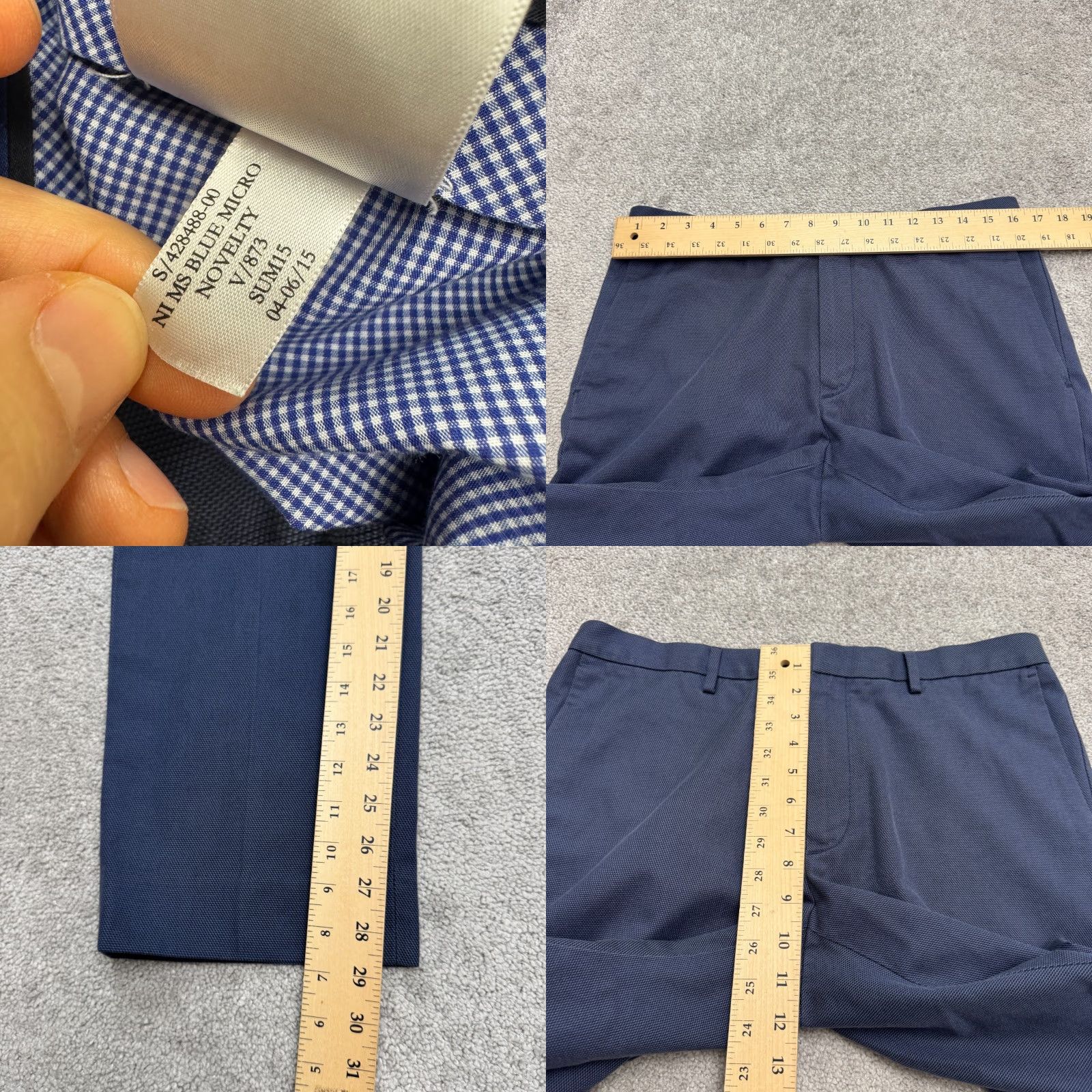 Banana Republic Banana Republic Non Iron Modern Slim Fit Dress Pants Mens 32x30 Navy Blue Work Size US 32 / EU 48 - 8 Thumbnail