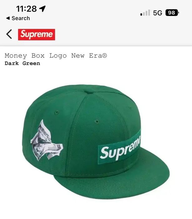 Supreme Money Box Logo New Era® | Grailed