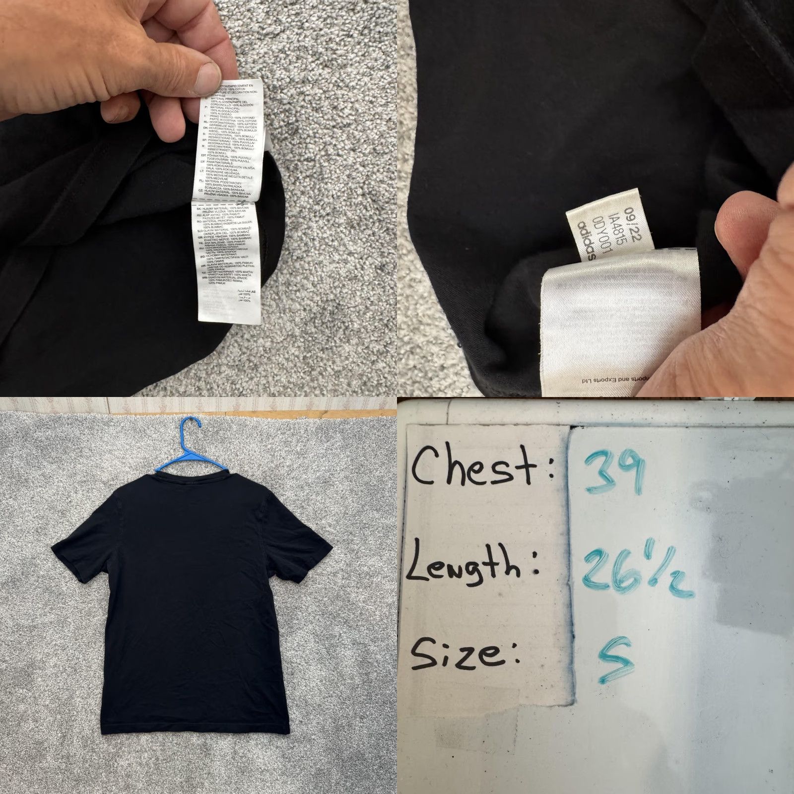 Adidas Adidas Shirt Mens Small Black Trefoil Logo Athletic Tee Short Sleeve Classic Size US S / EU 44-46 / 1 - 8 Thumbnail