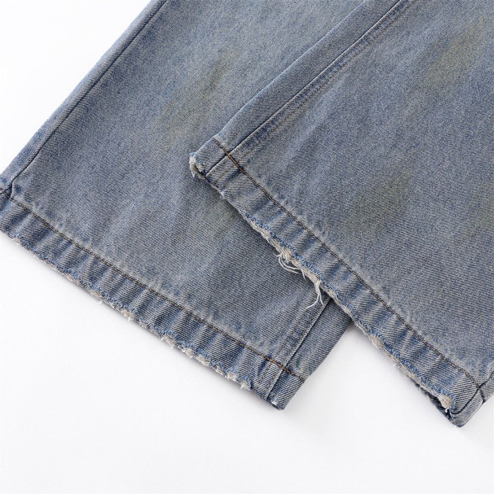 Japanese Brand × Jean Men's retro punk washed loose straight distressed jeans y2k Size US 32 / EU 48 - 6 Thumbnail