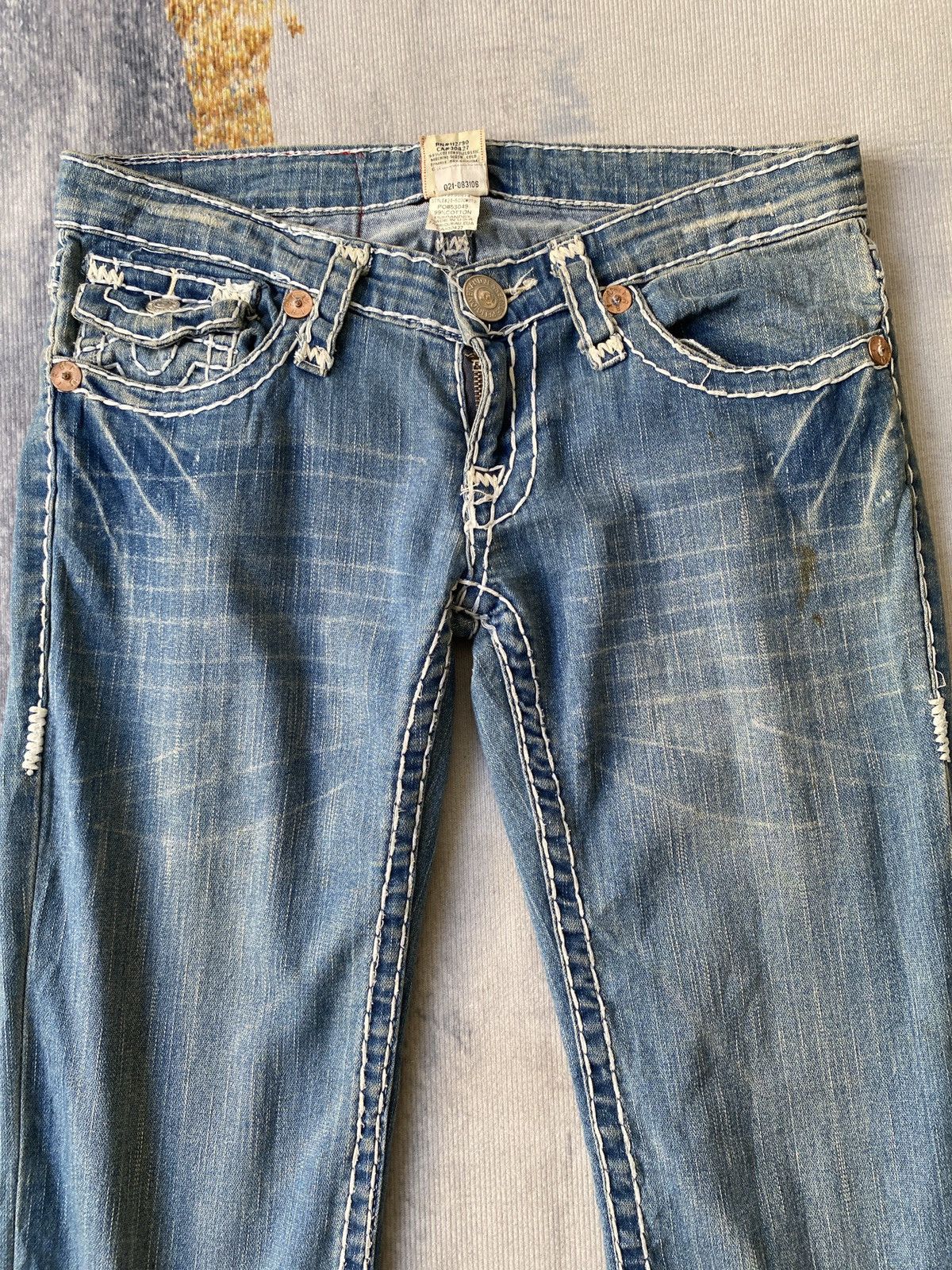 True Religion True Religion Remake Super Flare Low Rise Jeans Size US 28 / EU 44 - 9 Thumbnail