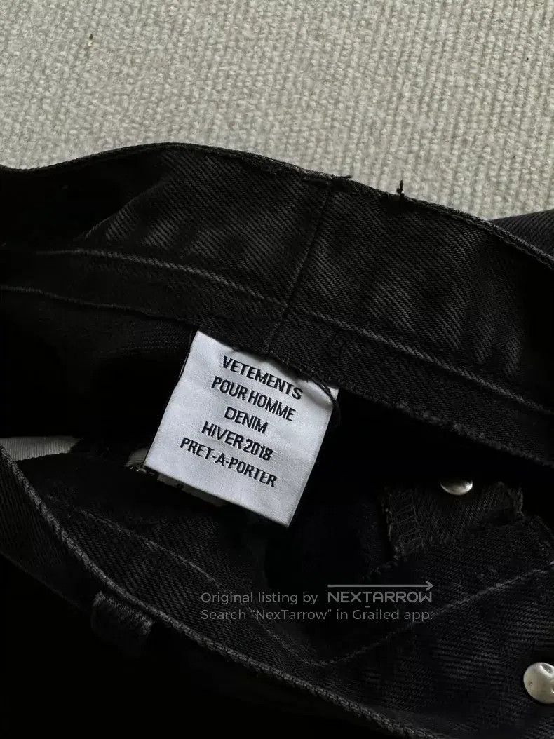 Vetements Vetements SizeL Black Irregular Denim Jeans Size US 34 / EU 50 - 4 Thumbnail