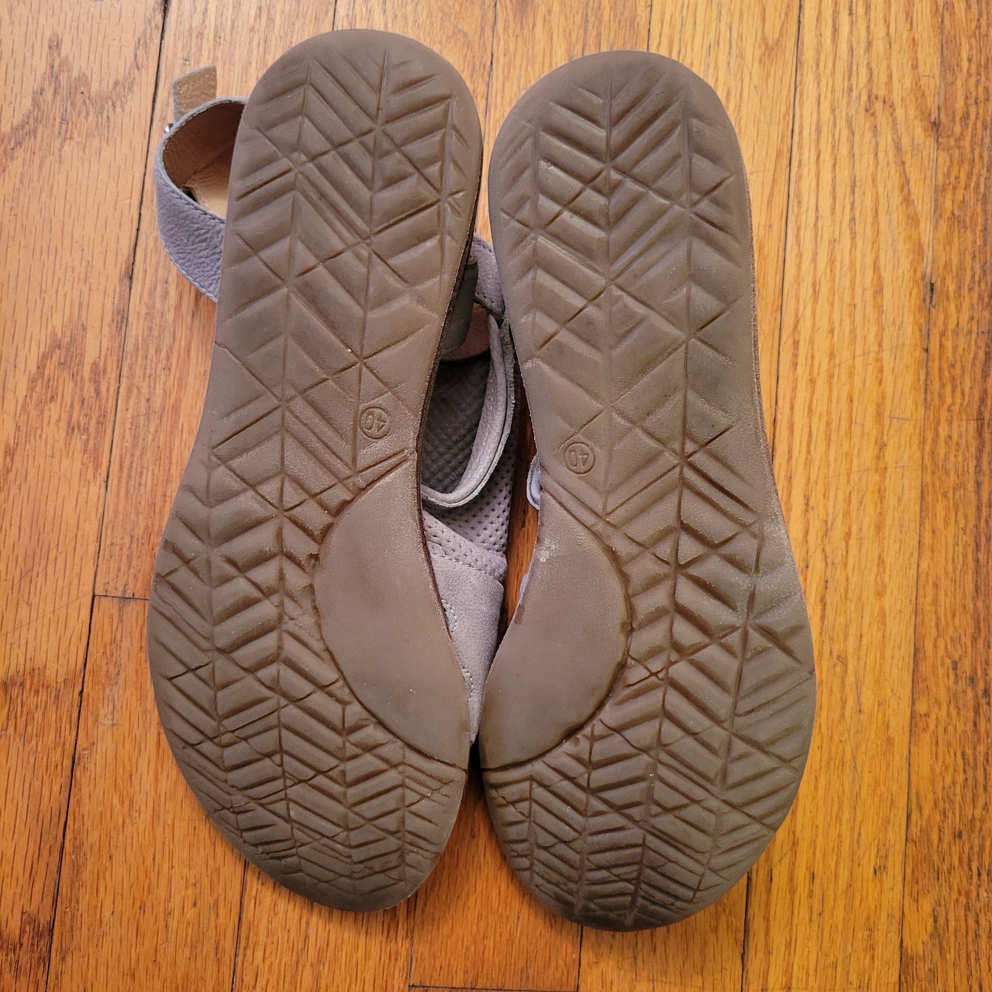 Vintage Miz Mooz 41 Gray Leather Sandals Studded Detail Ankle Size US 11 / IT 41 - 3 Thumbnail
