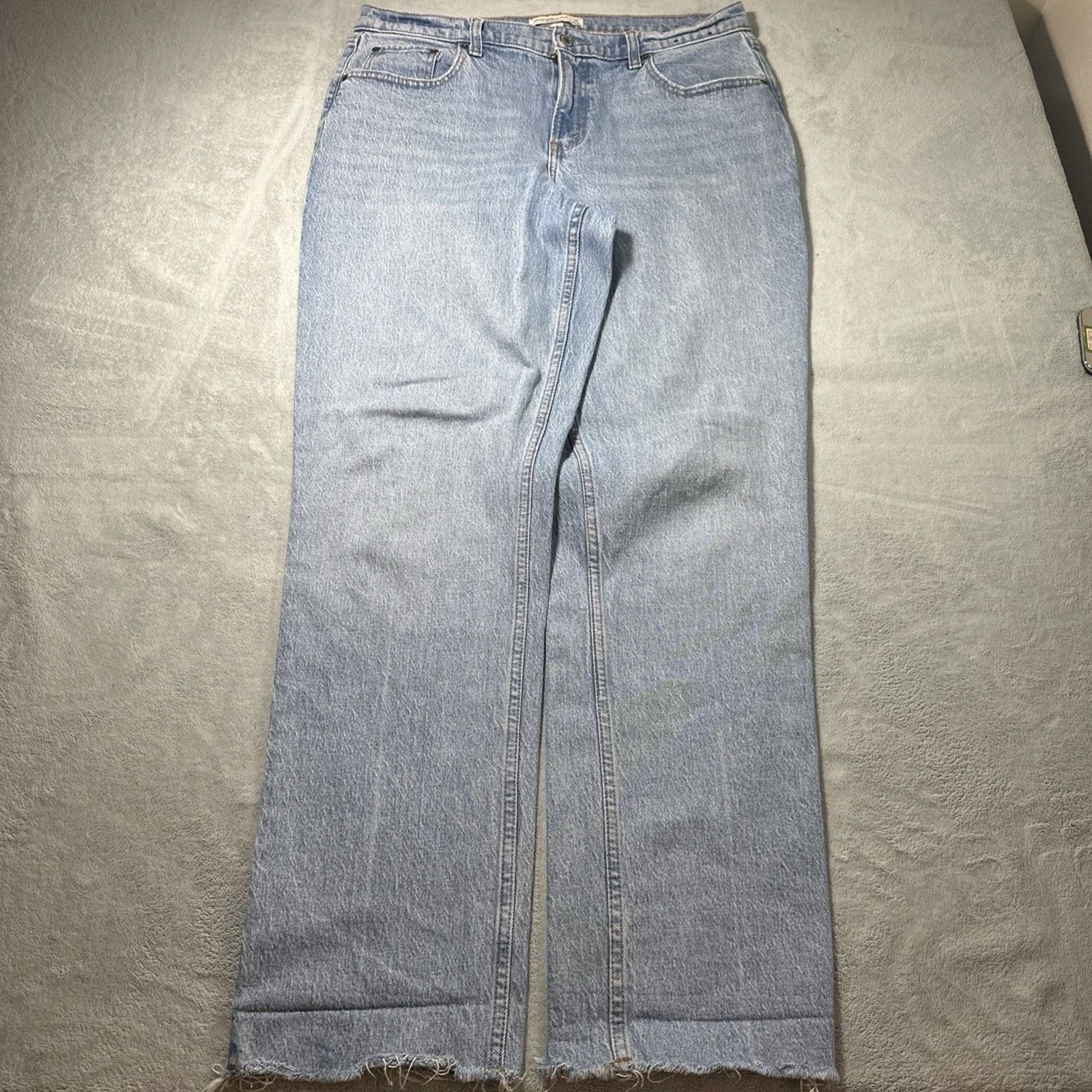 Abercrombie & Fitch Y2k 2000s Abercrombie Fitch Straight Baggy Jeans Ws 31 Size 35" - 2 Thumbnail