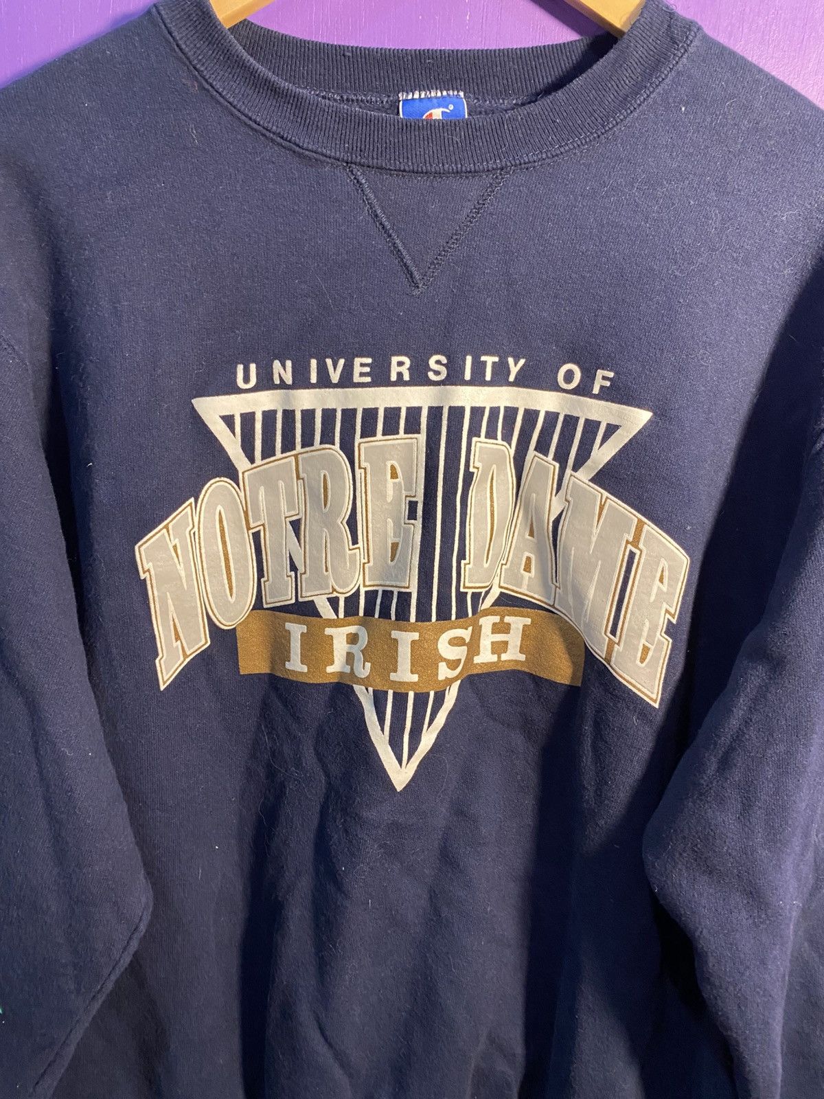 Champion Vintage 90s Champion Notre dame logo crewneck Size US XL / EU 56 / 4 - 3 Thumbnail