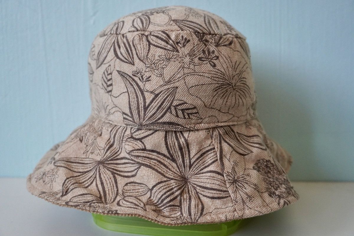 Vintage Reversible bucket hat corduroy floral motif hype fashion Size ONE SIZE - 4 Thumbnail