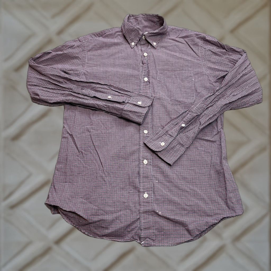 Club Monaco Club Monaco Shirt Small Red Check Long Sleeve Classic Fit Button-Down Top Mens Size US S / EU 44-46 / 1 - 1 Thumbnail