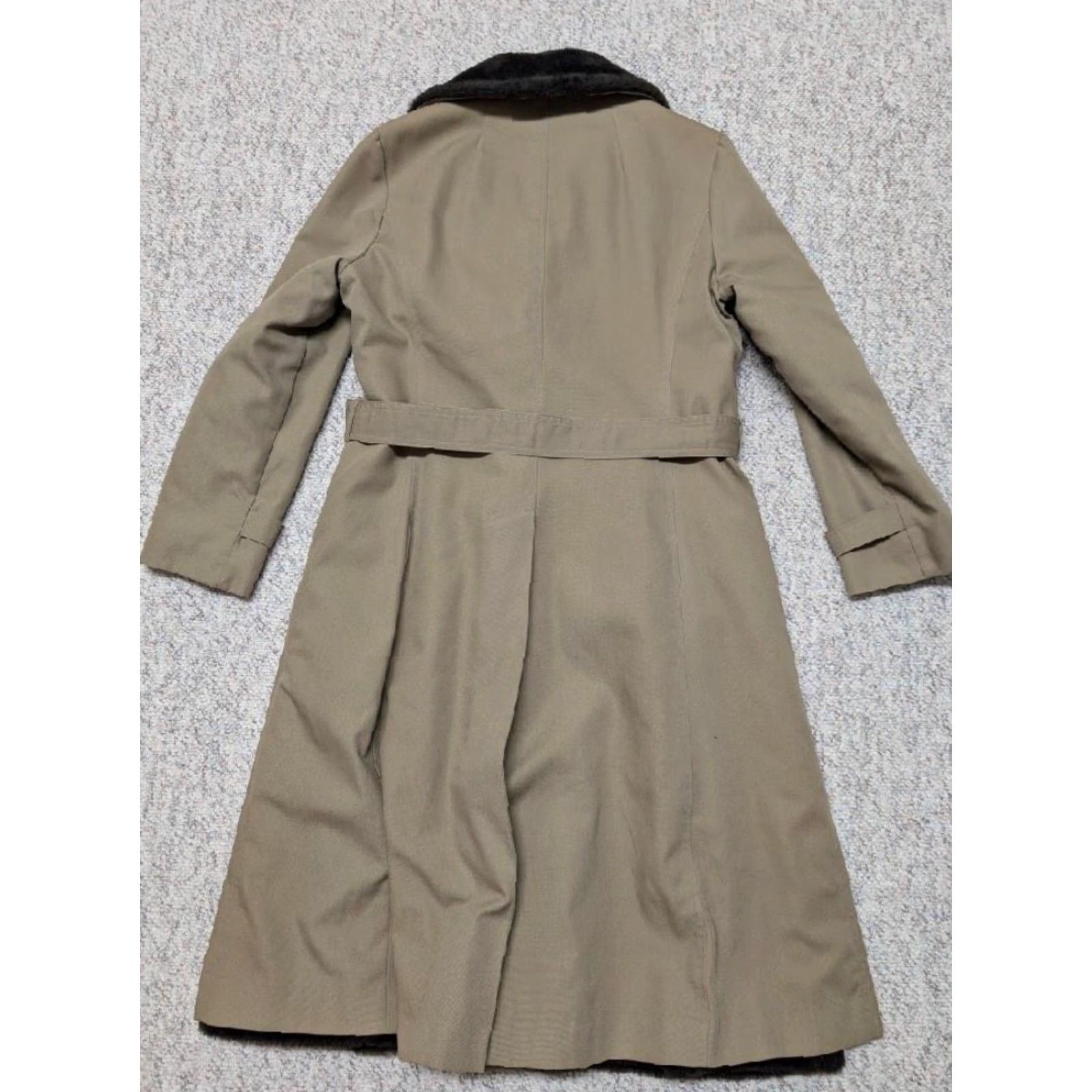 Vintage VINTAGE overcoat BELTED COAT Women M tan faux fur acrylic pile 1970s-80s Size M / US 6-8 / IT 42-44 - 2 Thumbnail