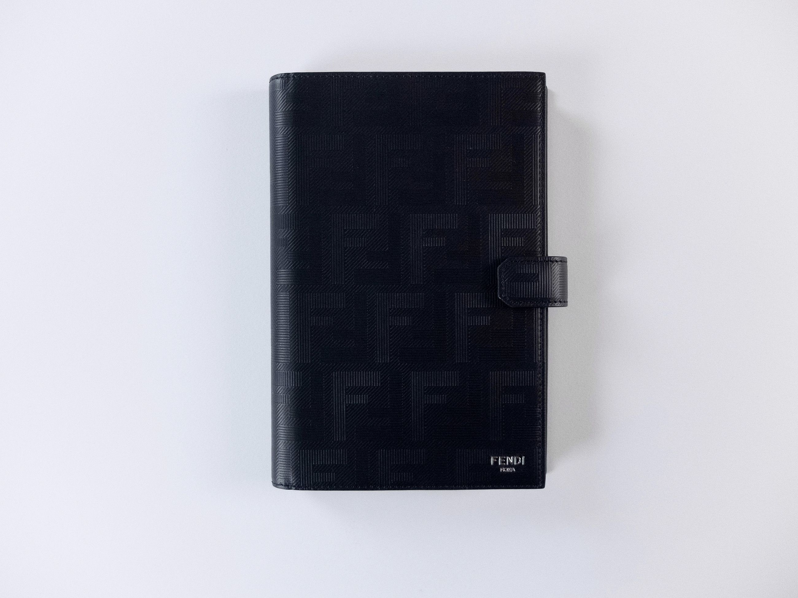 Fendi FENDI Shadow black FF logo leather refillable notebook Size ONE SIZE - 4 Thumbnail